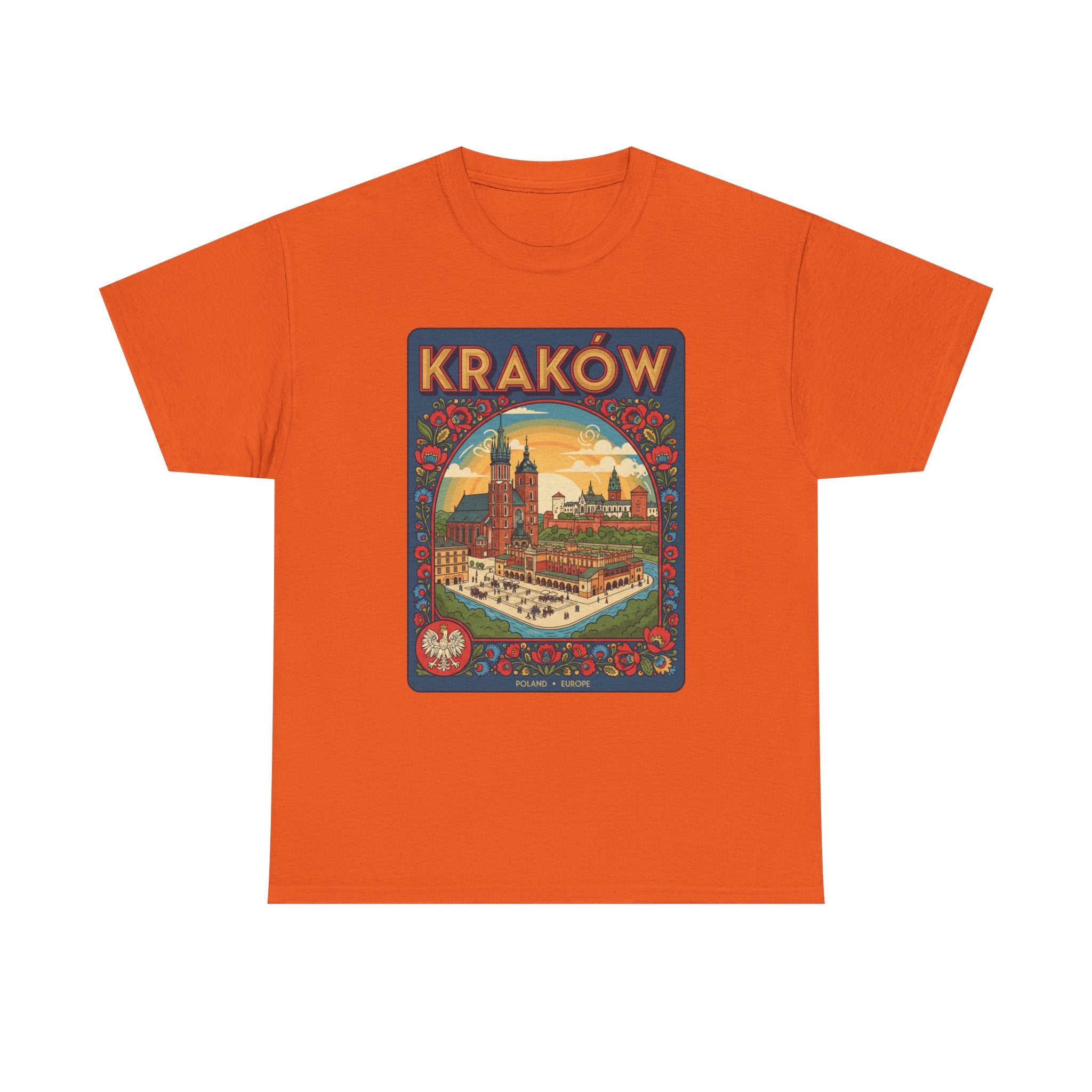 Kraków Vintage Travel T‑Shirt — Retro Polish Cityscape Tee