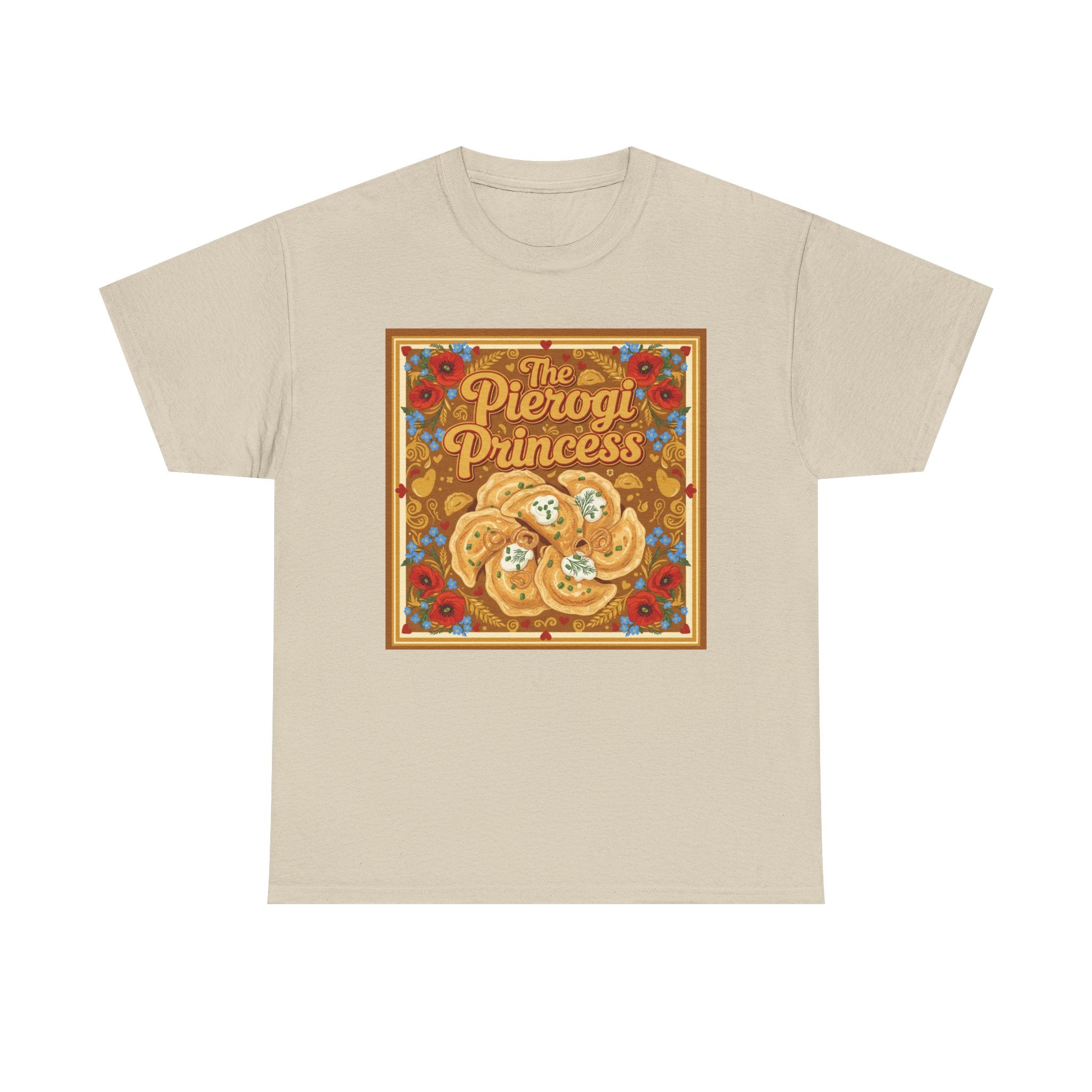 Pierogi Princess Tee - Vintage Polish Food Graphic T-Shirt