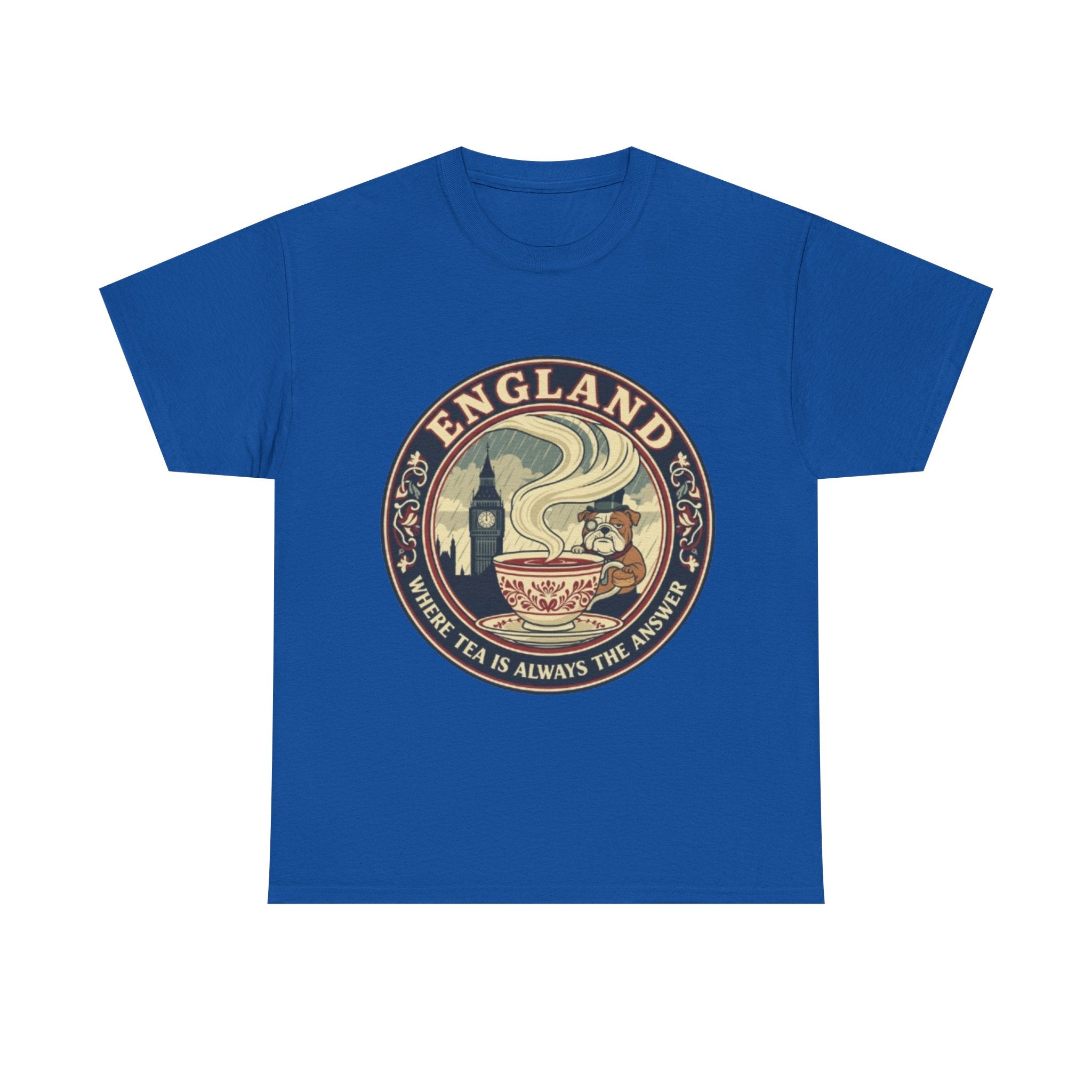 England Tea Vintage Graphic Tee — "Where Tea Is Always The Answer"