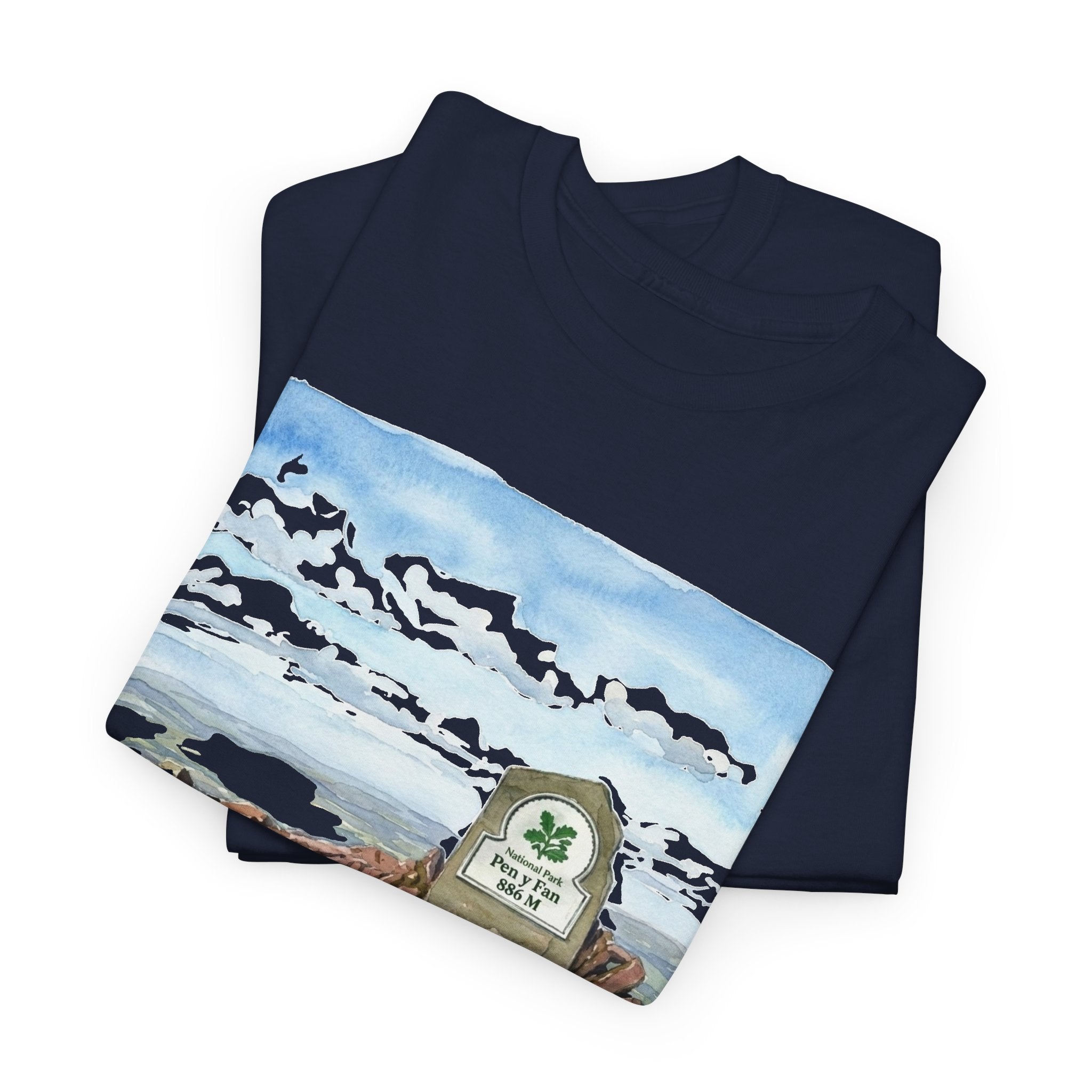 Pen y Fan Landscape T‑Shirt — Wales Mountain Hiking Souvenir Tee