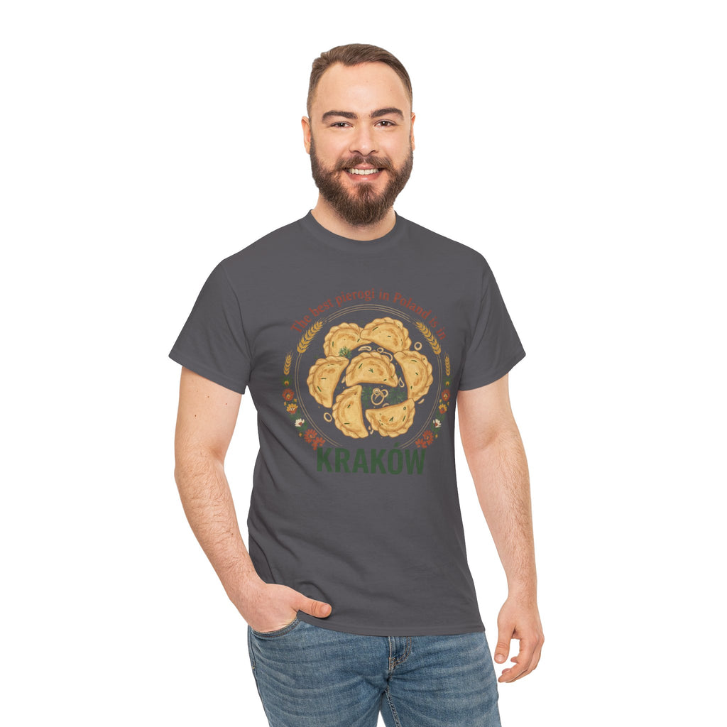 Kraków Pierogi Graphic Tee — "The best pierogi in Poland is in KRAKÓW" T-Shirt