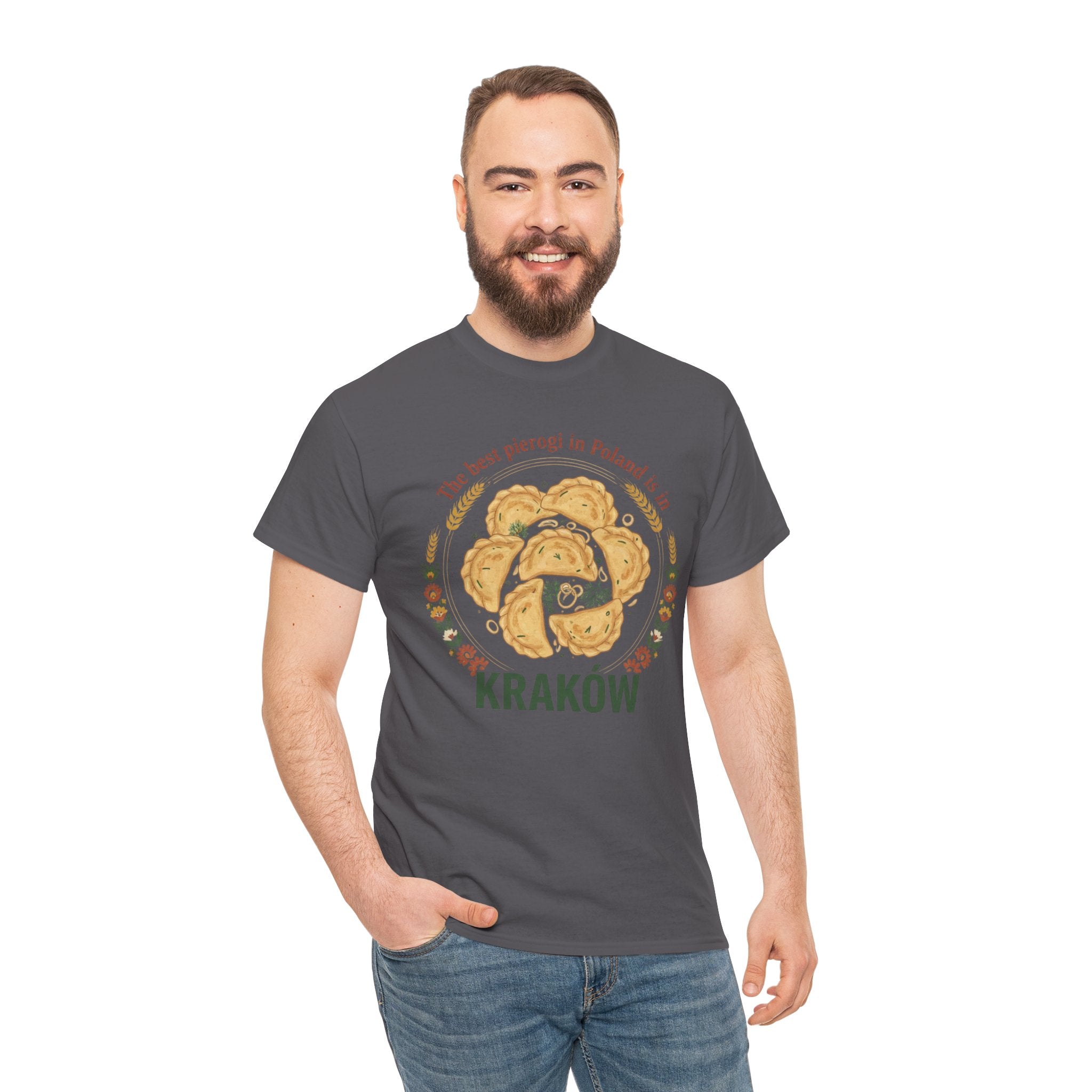 Kraków Pierogi Graphic Tee — "The best pierogi in Poland is in KRAKÓW" T-Shirt