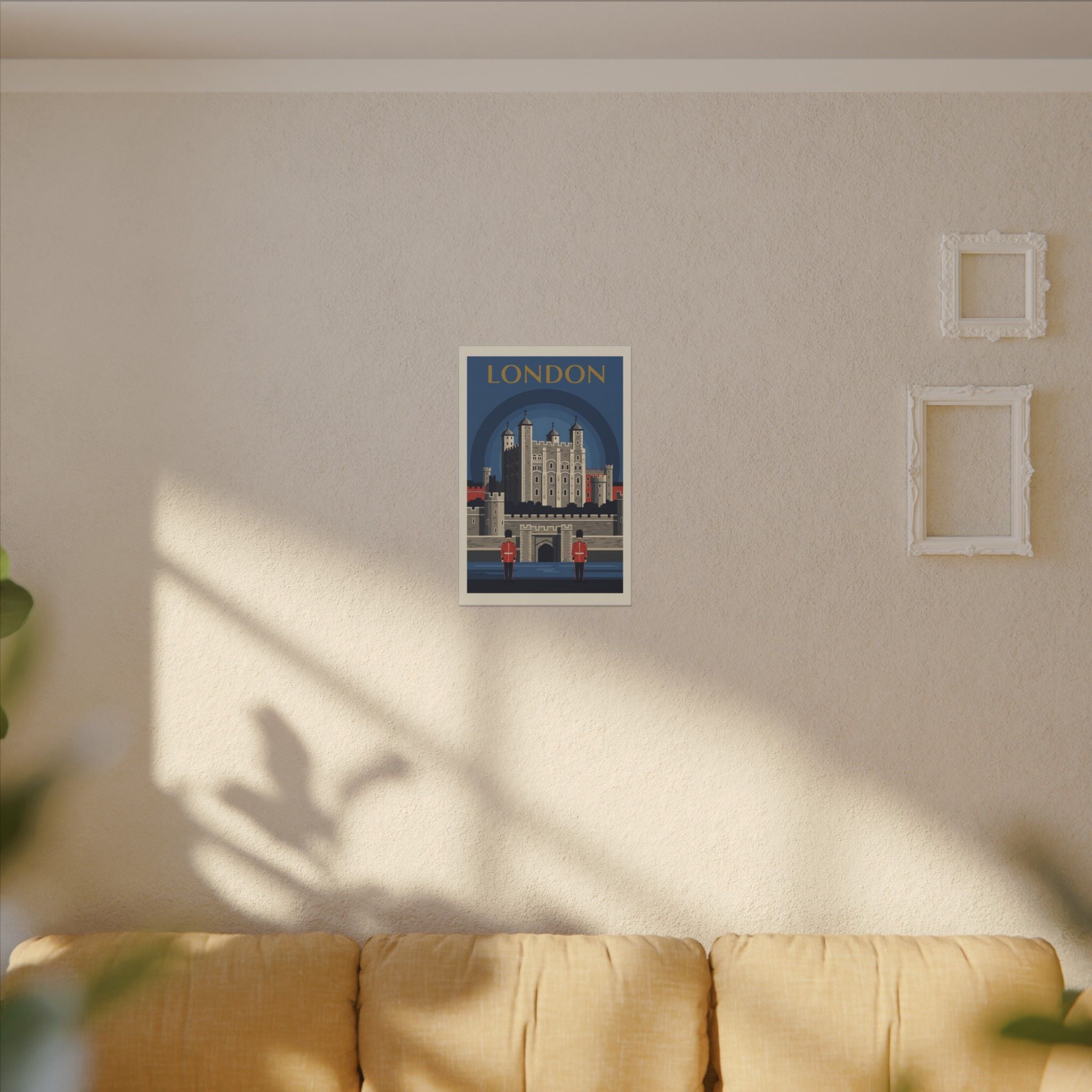 Tower of London Retro Travel Poster Canvas