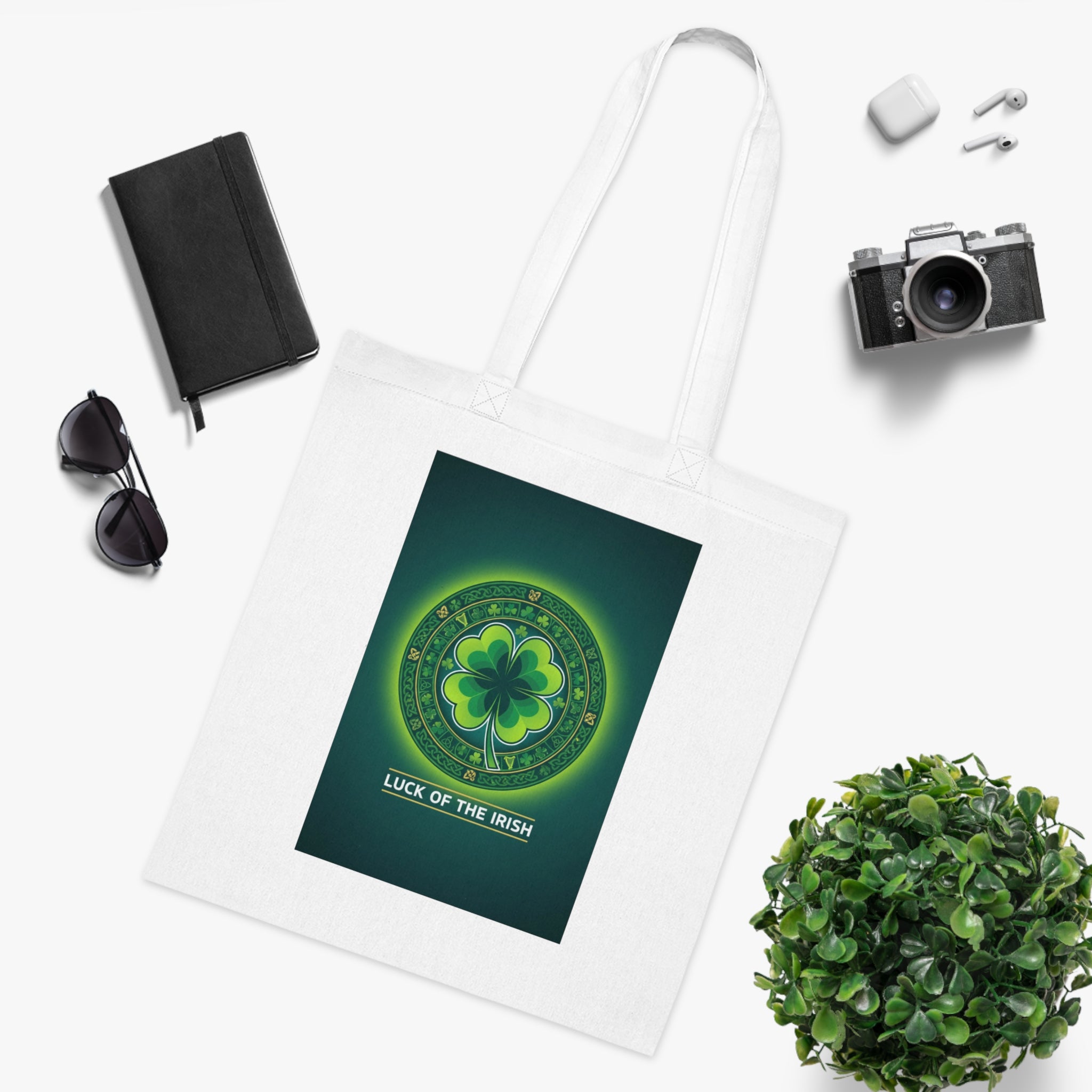 Luck of the Irish Cotton Tote — Shamrock St. Patrick’s Day Market Bag