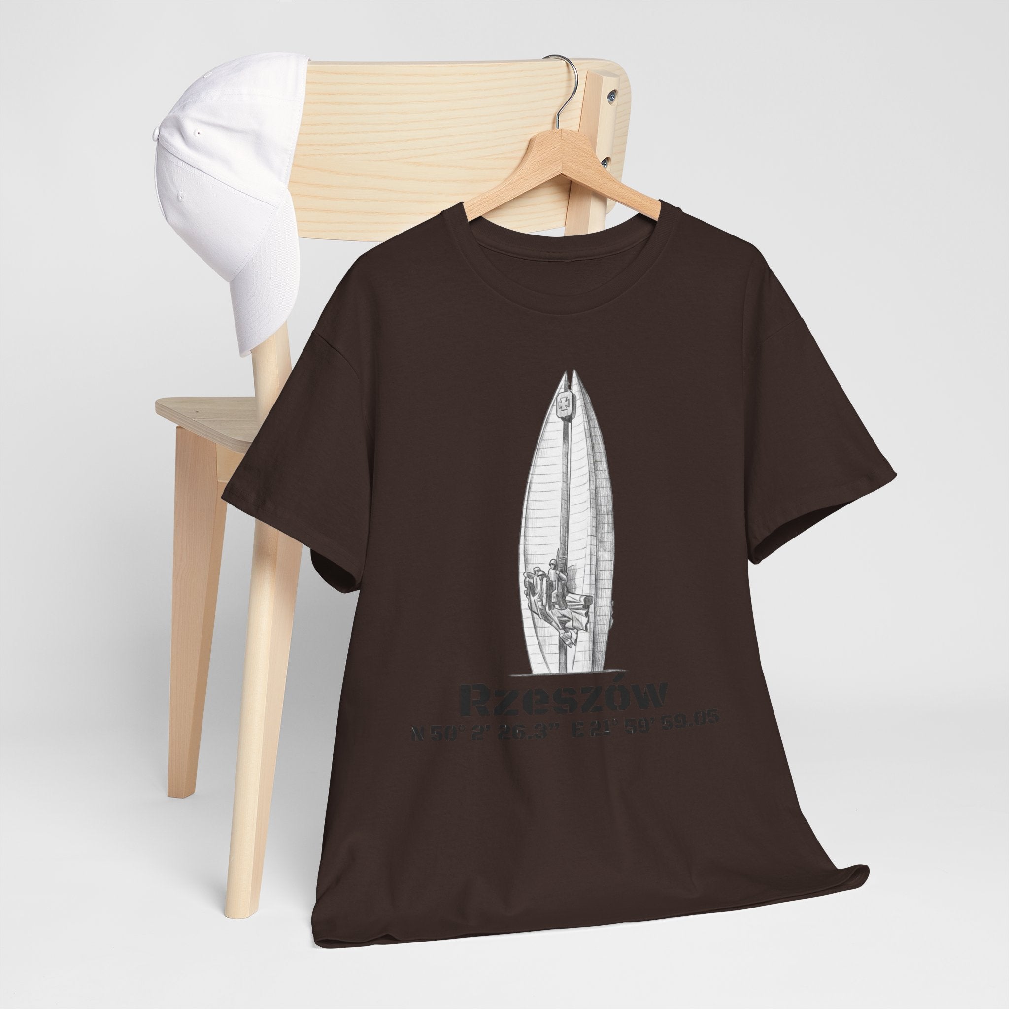 Rzeszów Coordinates T‑Shirt — City Landmark  Sketch Tee