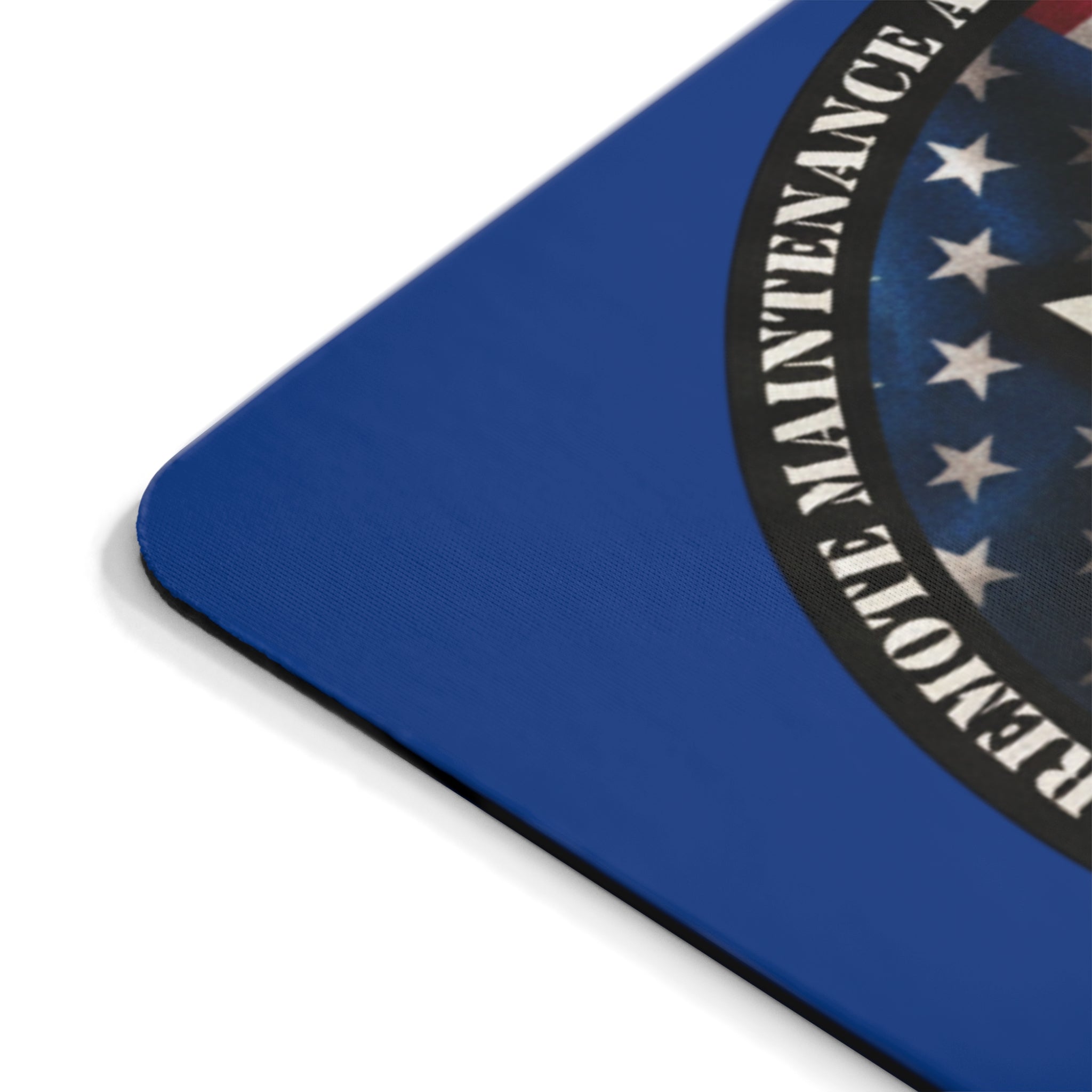 Ukraine Crest Mouse Pad — American & Ukrainian Flag Trident Desk Mat