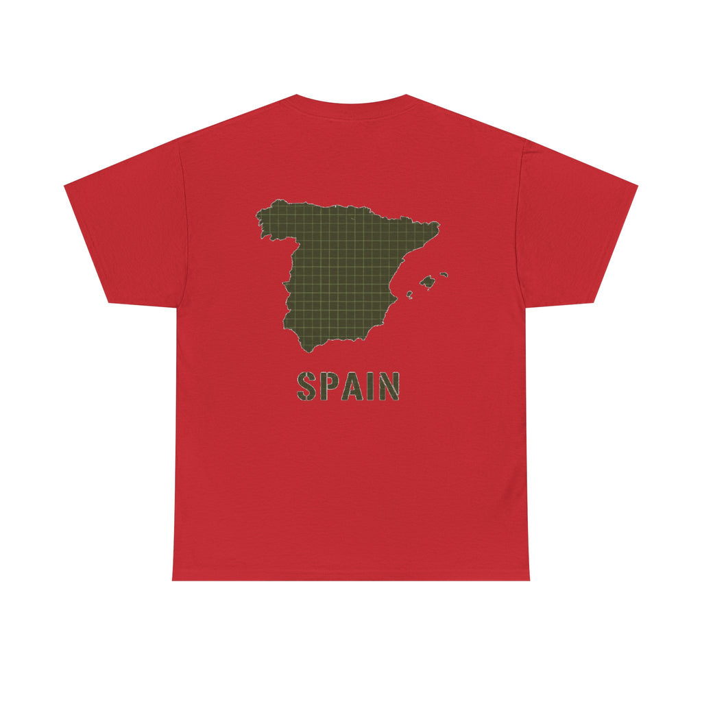 Gallus Spain Map T‑Shirt — Vintage Grid Spain Map Tee