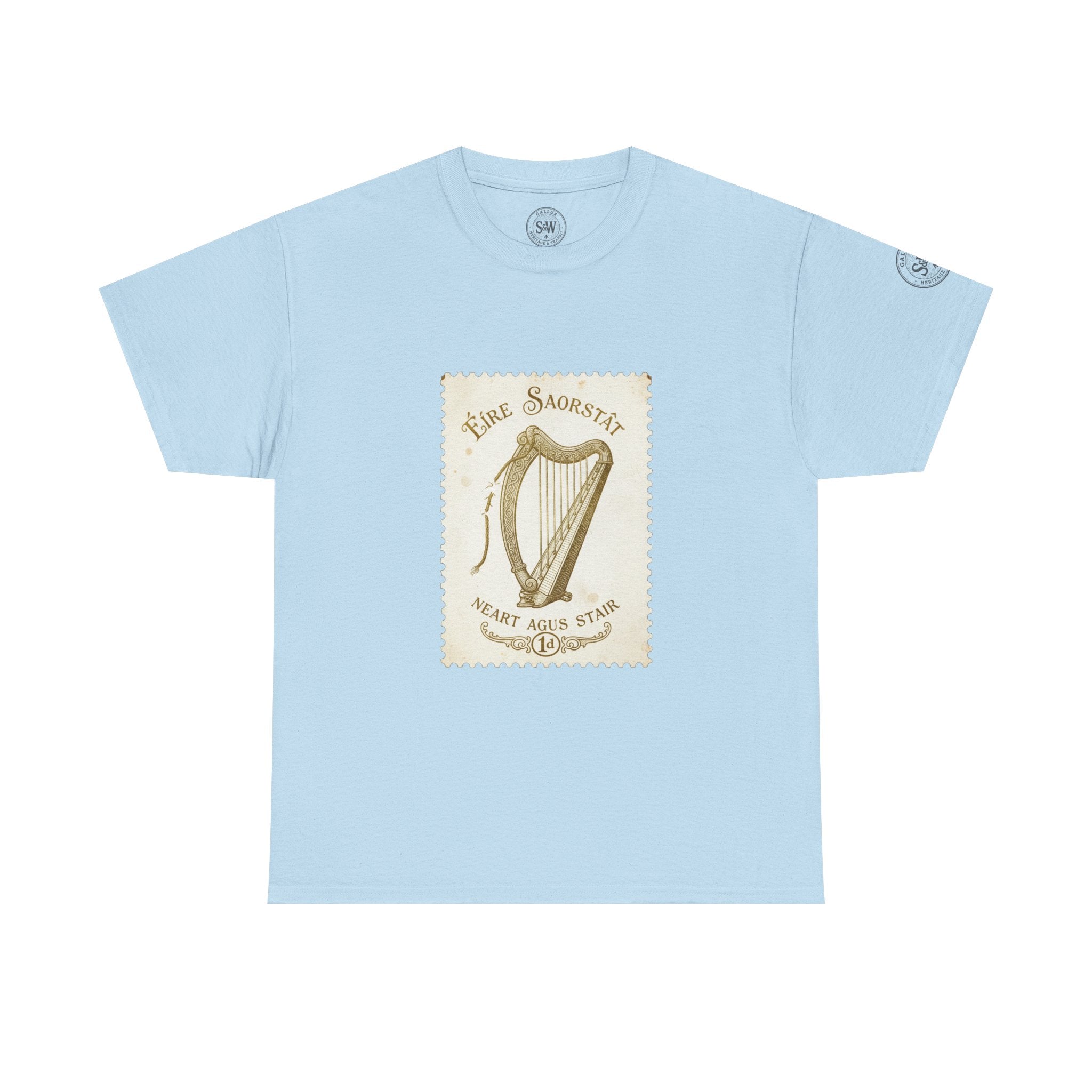 Irish Harp Vintage Stamp T-Shirt