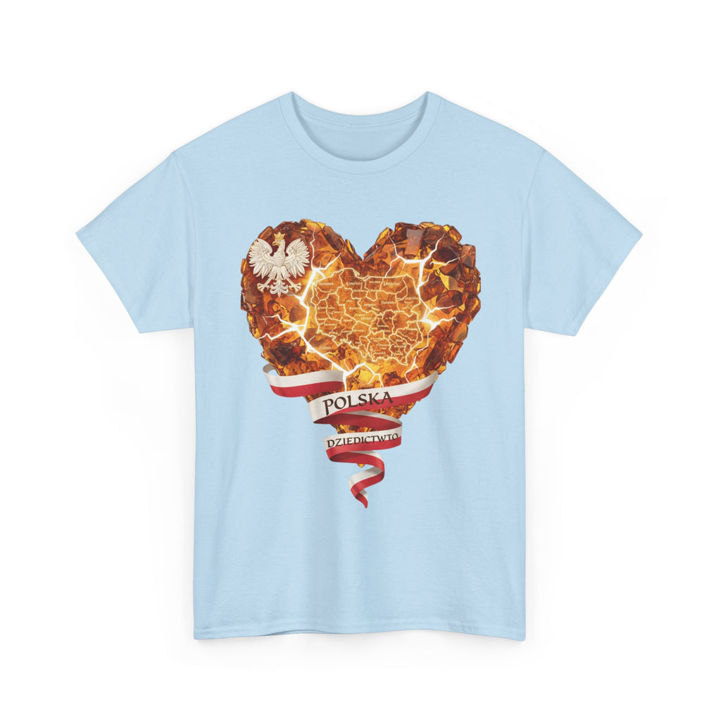 Polish Pride Heart Flame Tee | Polska Heritage T-Shirt