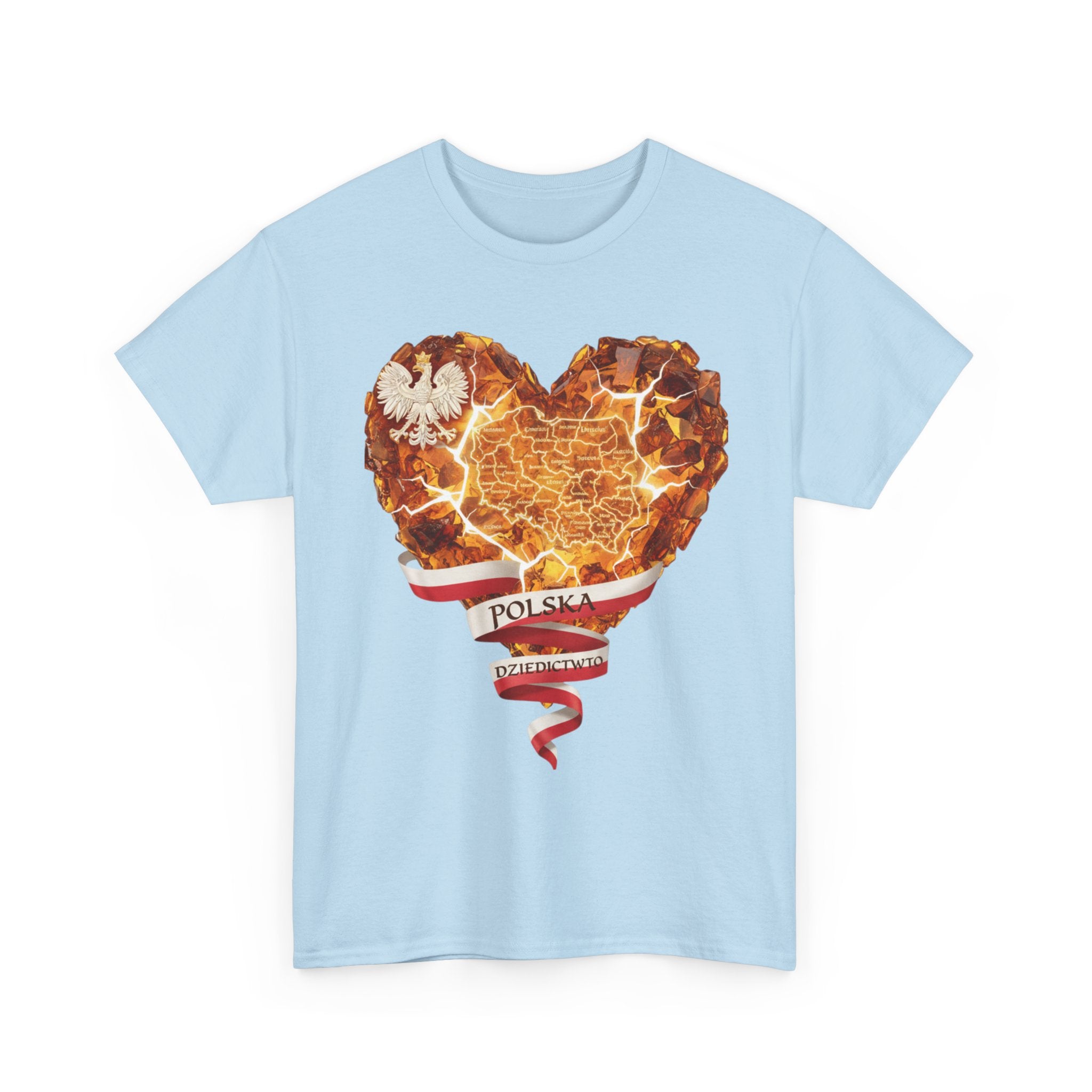 Polish Pride Heart Flame Tee | Polska Heritage T-Shirt