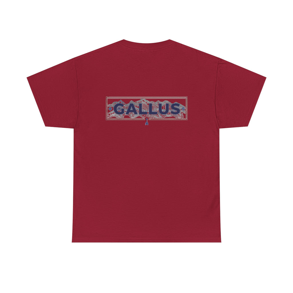 Gallus Logo T-Shirt — Minimal Retro Chest & Back Graphic Tee