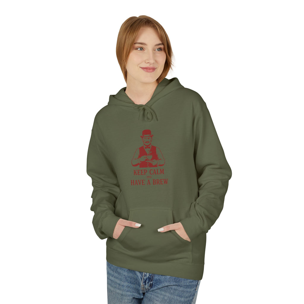 Coffee Lover Hoodie — "Keep Calm Have a Brew" Vintage Barista Sweatshirt