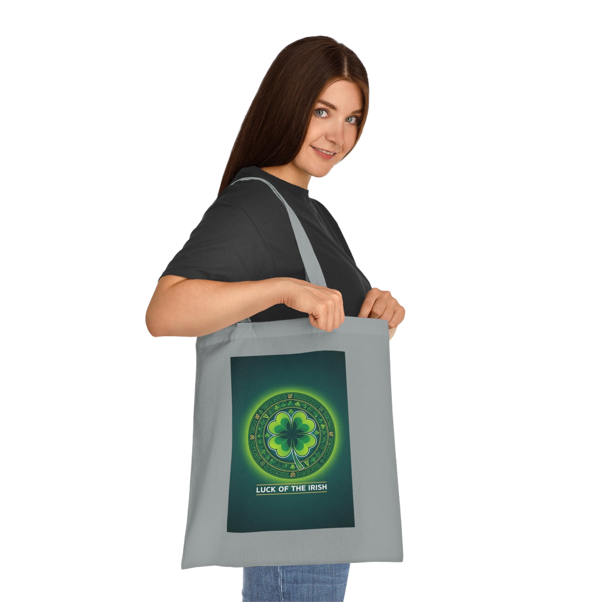 Luck of the Irish Cotton Tote — Shamrock St. Patrick’s Day Market Bag