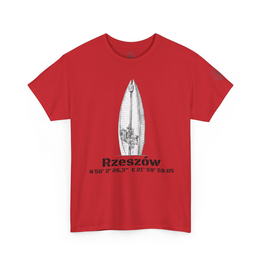 Rzeszów Coordinates T‑Shirt — City Landmark  Sketch Tee