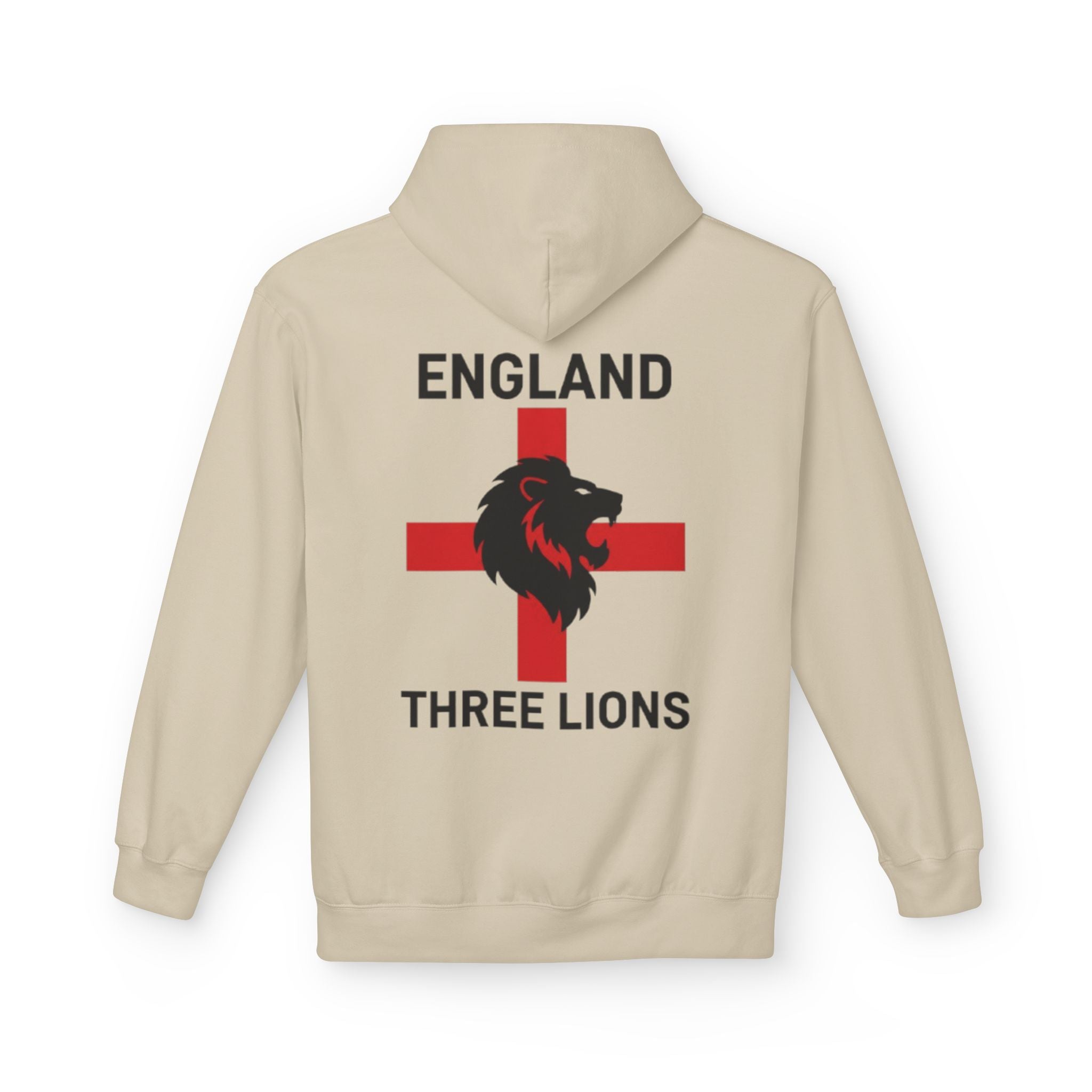 England Three Lions Hoodie – Red Cross Lion Football Fan Pullover