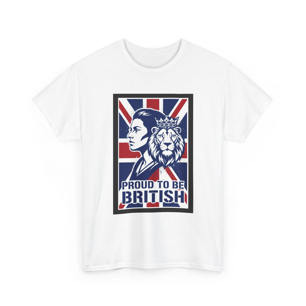 Proud to Be British T-Shirt – Union Jack Lion Graphic Tee