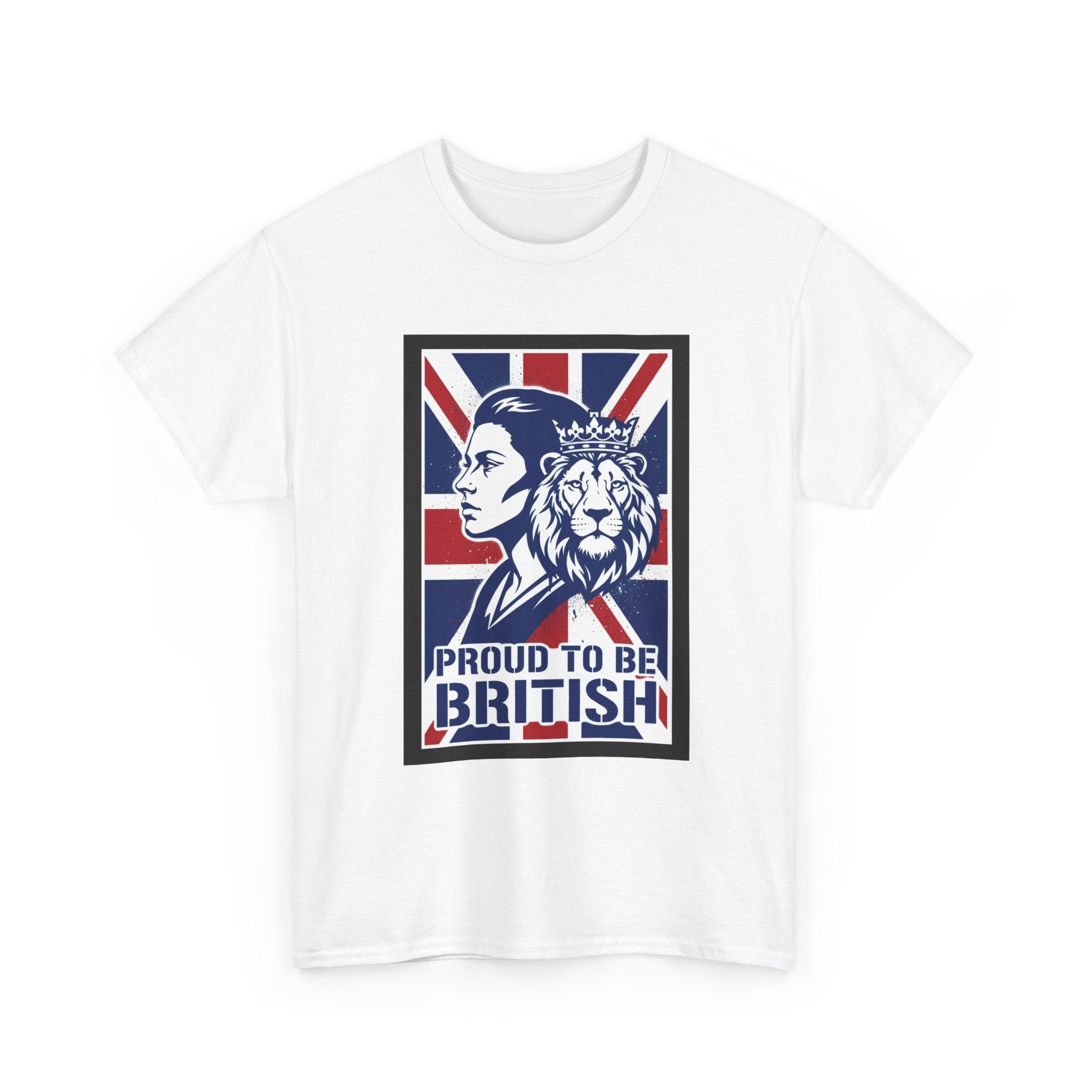 Proud to Be British T-Shirt – Union Jack Lion Graphic Tee
