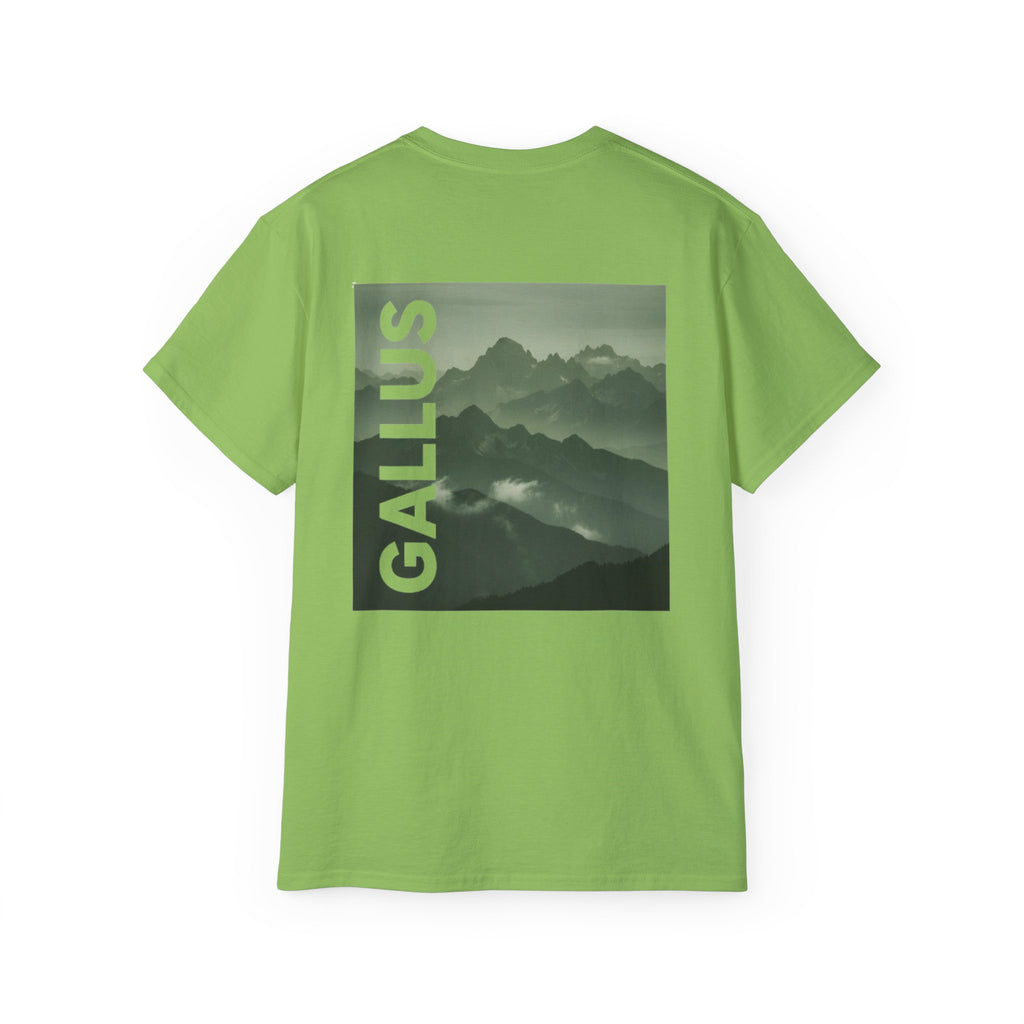 Mountain Vibes Tee — "GALLUS" Minimal Logo Cotton T‑Shirt