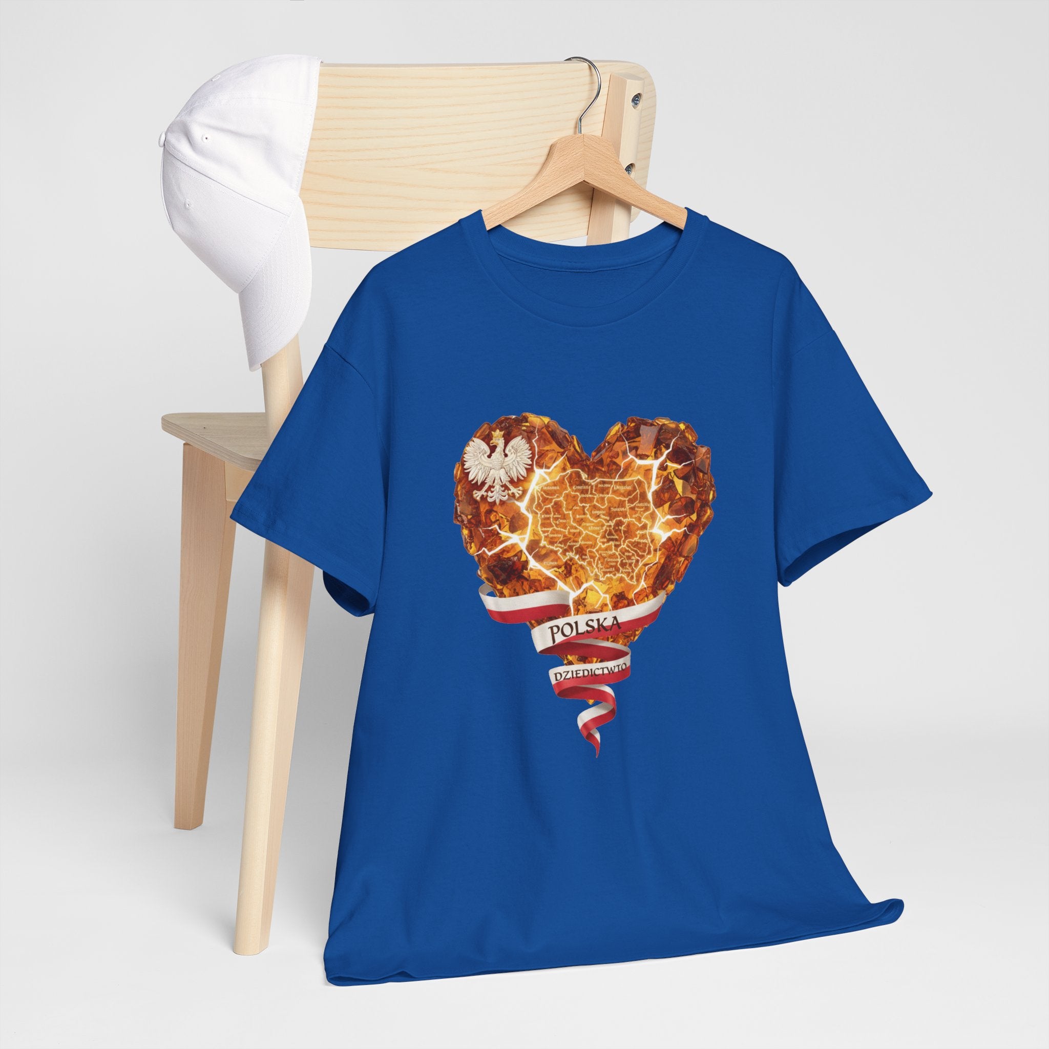 Polish Pride Heart Flame Tee | Polska Heritage T-Shirt