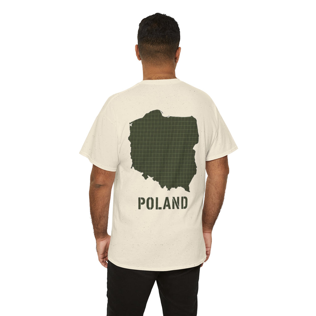 Poland Map Tee — Military Grid Map Graphic T-Shirt