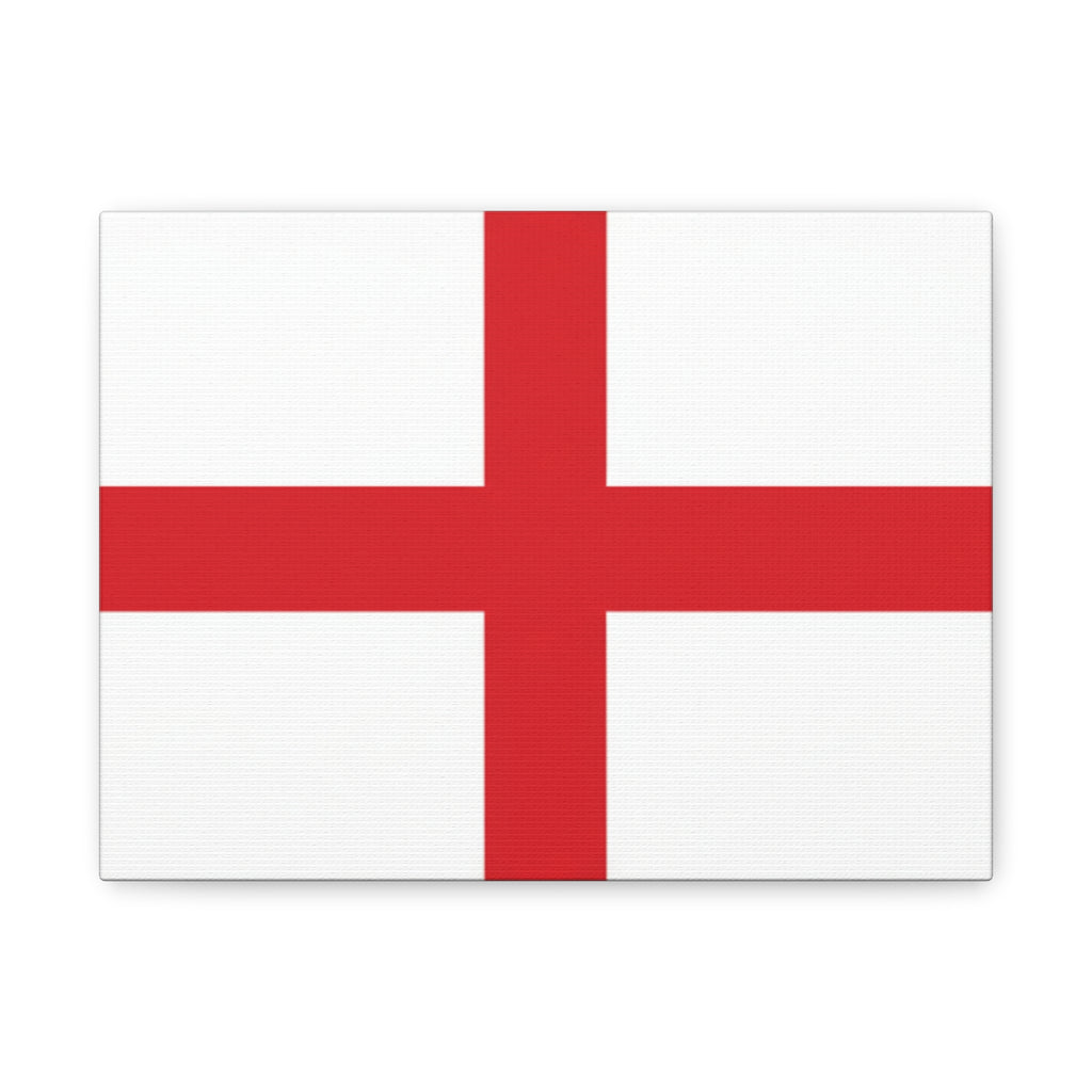 English Flag St. George's Cross Canvas Print — England Flag Matte Stretched Wall Art