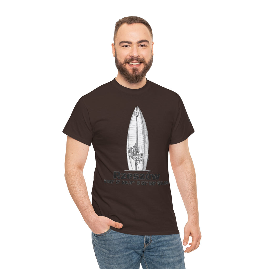 Rzeszów Coordinates T‑Shirt — City Landmark  Sketch Tee