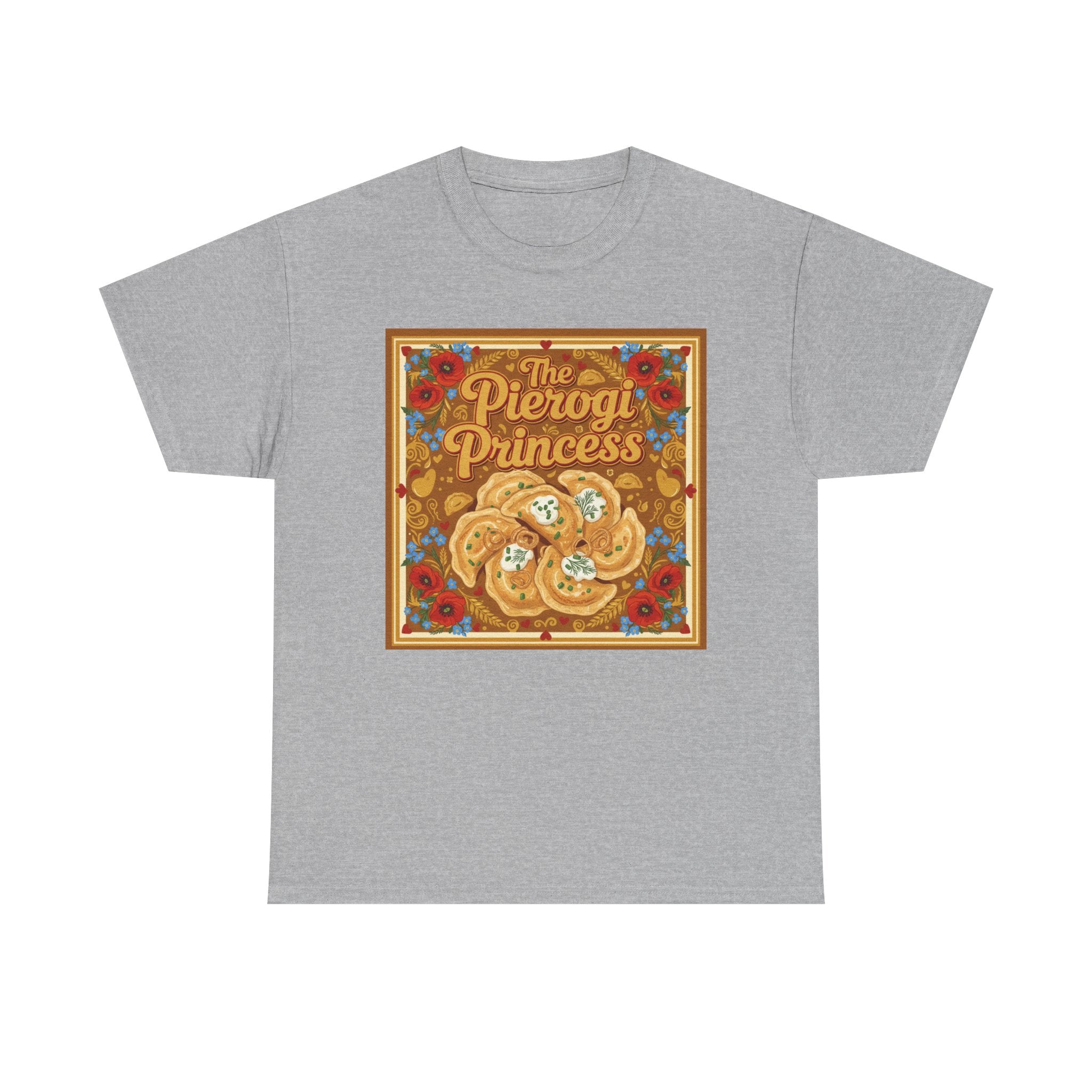 Pierogi Princess Tee - Vintage Polish Food Graphic T-Shirt