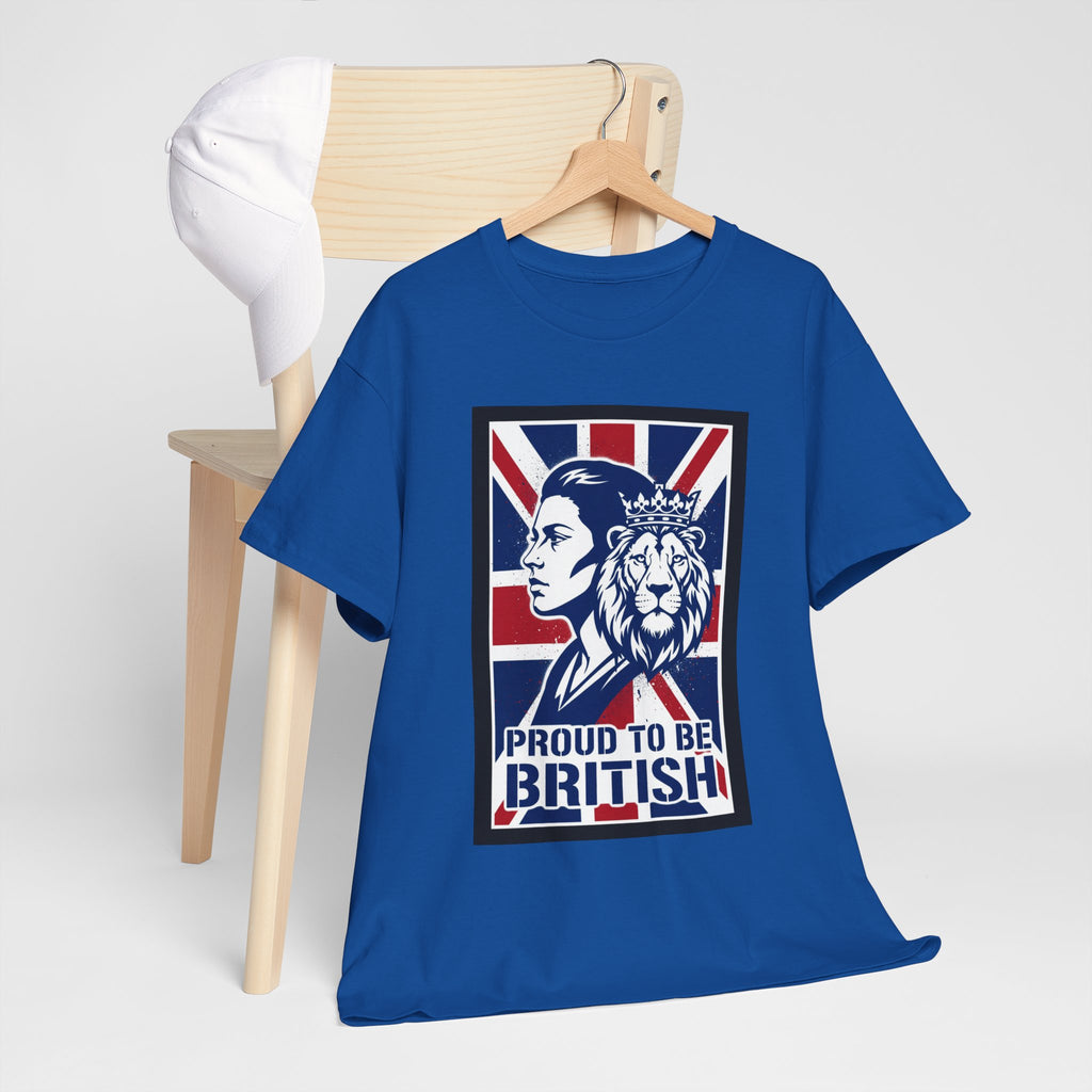 Proud to Be British T-Shirt – Union Jack Lion Graphic Tee