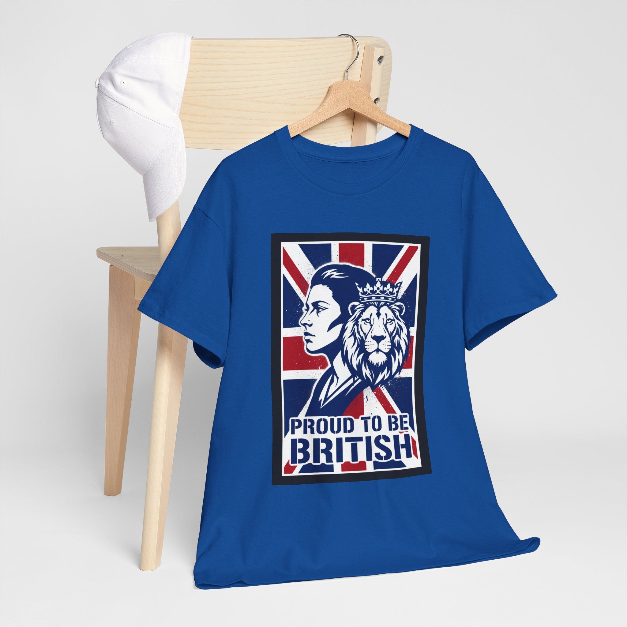 Proud to Be British T-Shirt – Union Jack Lion Graphic Tee