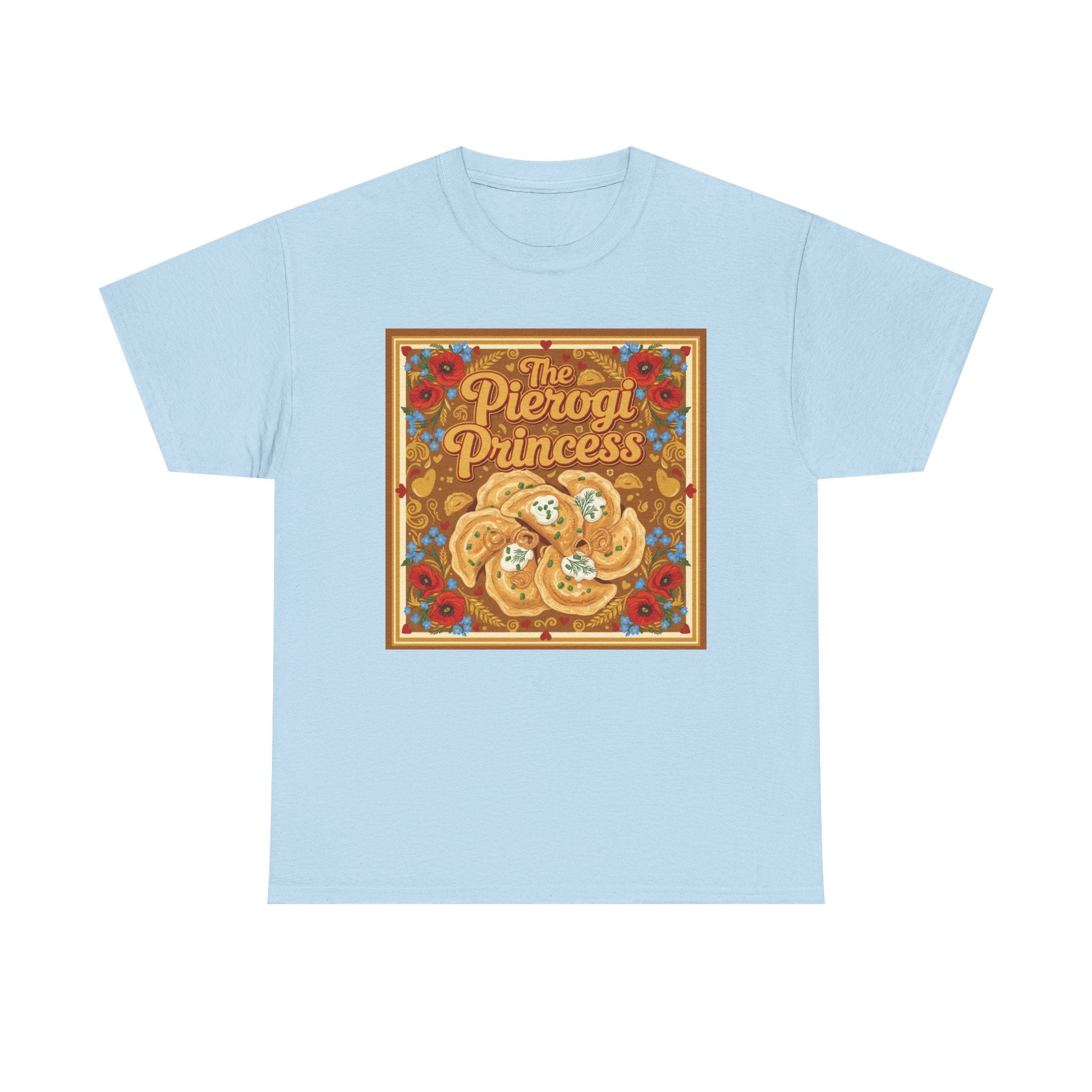 Pierogi Princess Tee - Vintage Polish Food Graphic T-Shirt