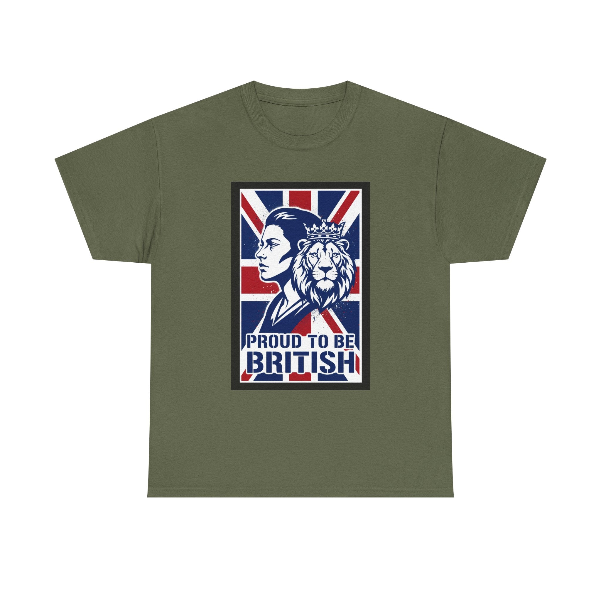 Proud to Be British T-Shirt – Union Jack Lion Graphic Tee
