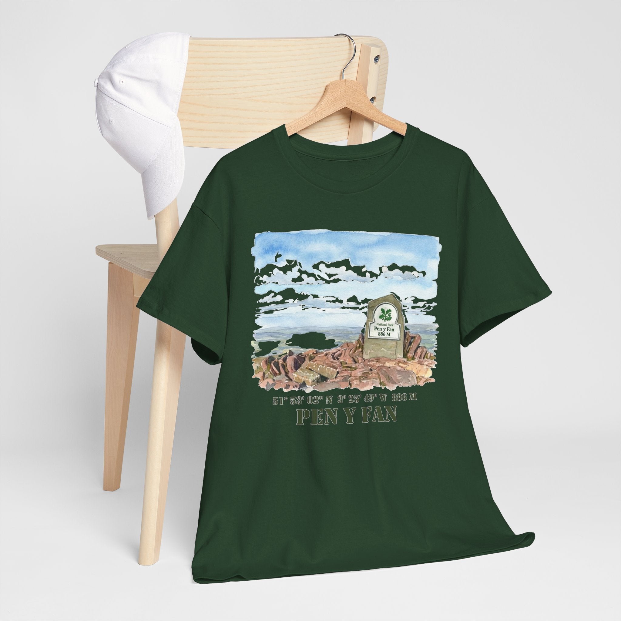 Pen y Fan Landscape T‑Shirt — Wales Mountain Hiking Souvenir Tee