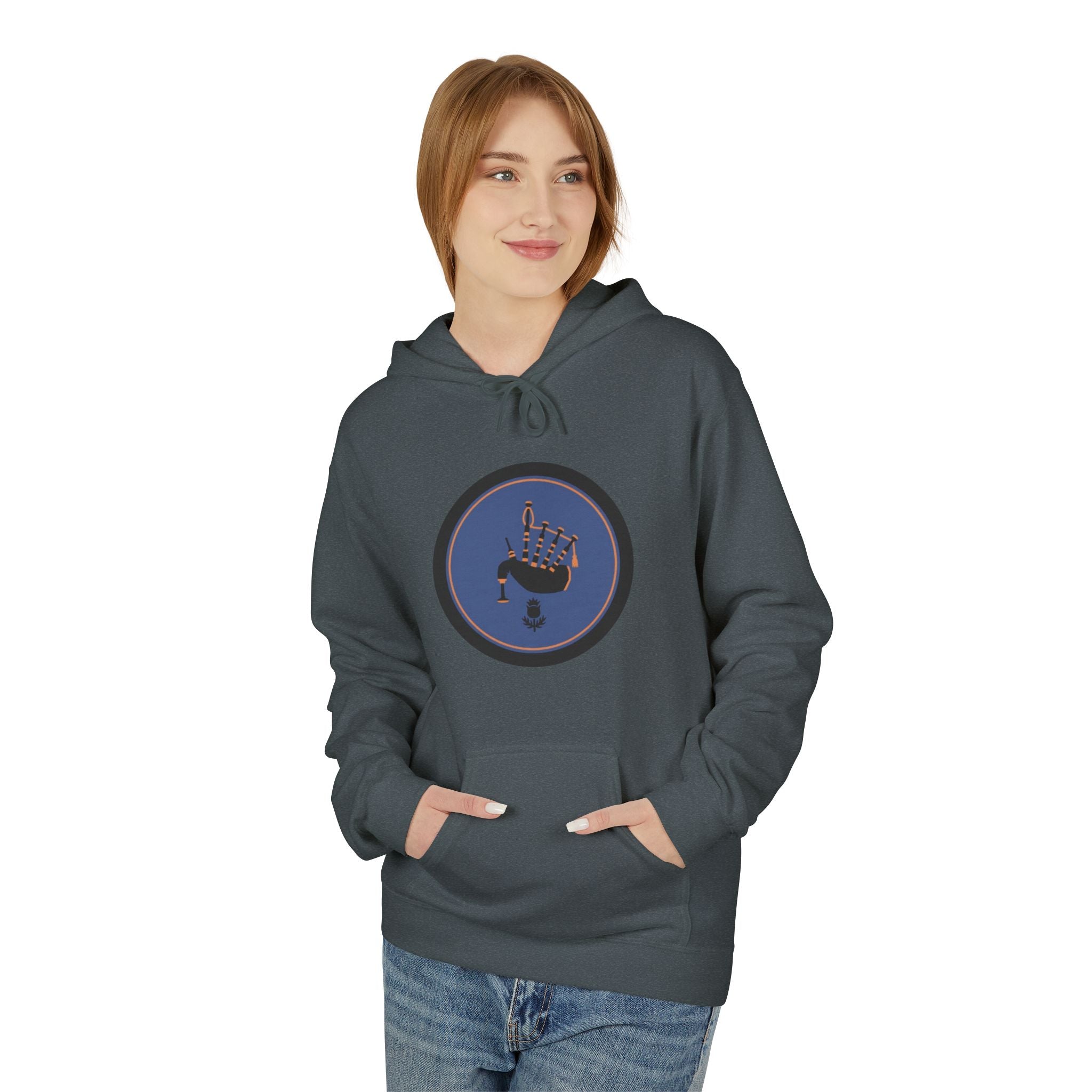 Space Astronaut Helmet Hoodie — Retro Blue Circle Graphic Hoodie