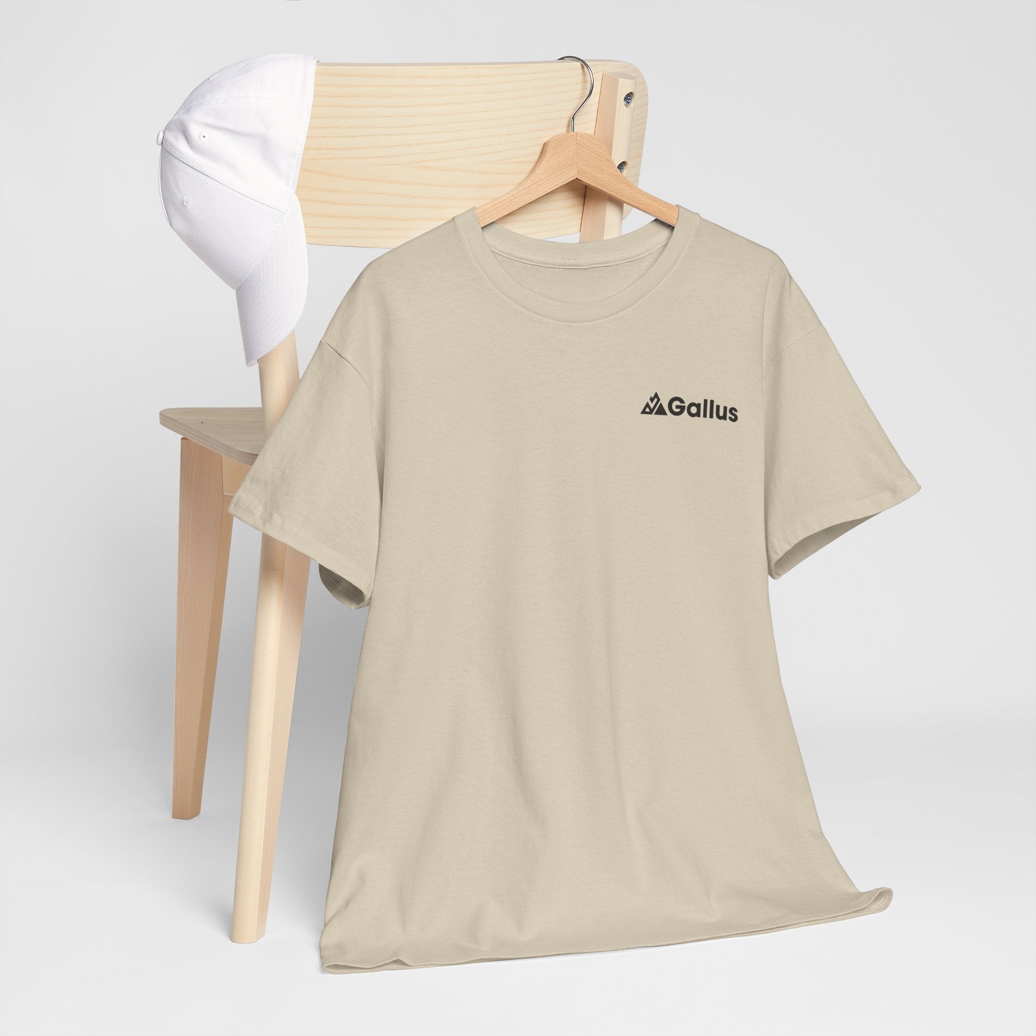 Mountain Sunset Graphic Tee — Vintage Nature Poster Back Print