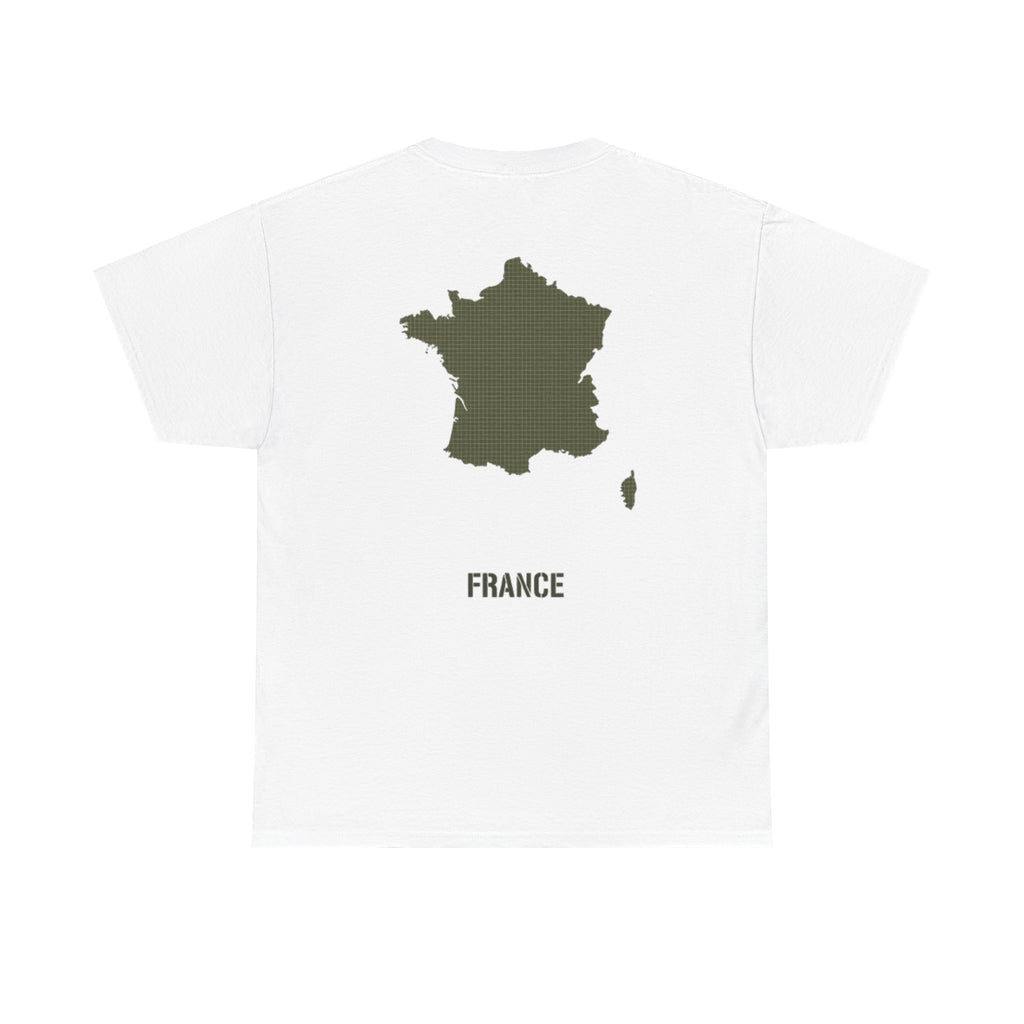 France Map T‑Shirt — Minimal Grunge Outline Tee