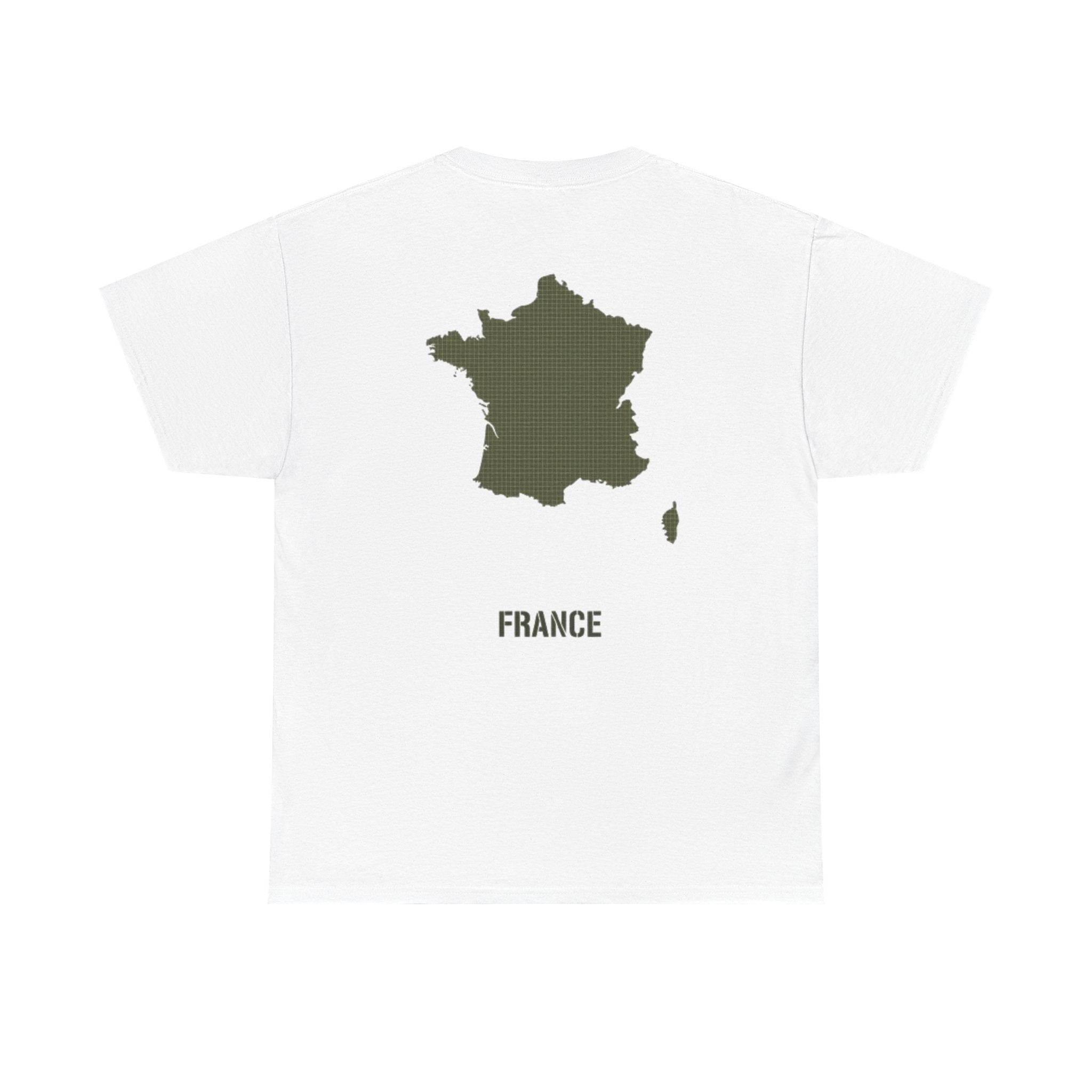 France Map T‑Shirt — Minimal Grunge Outline Tee