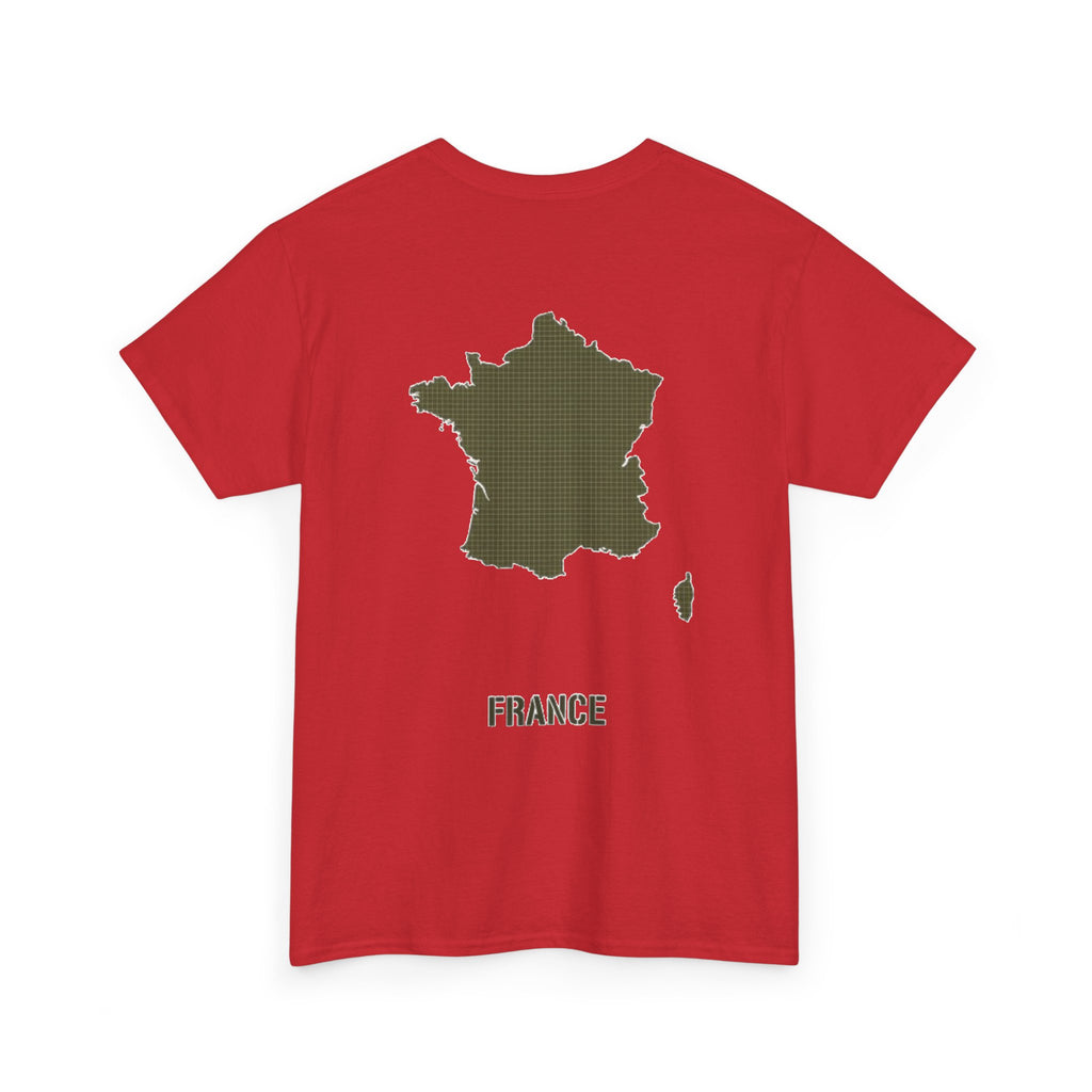 France Map T-Shirt — Minimalist Olive France Map Tee