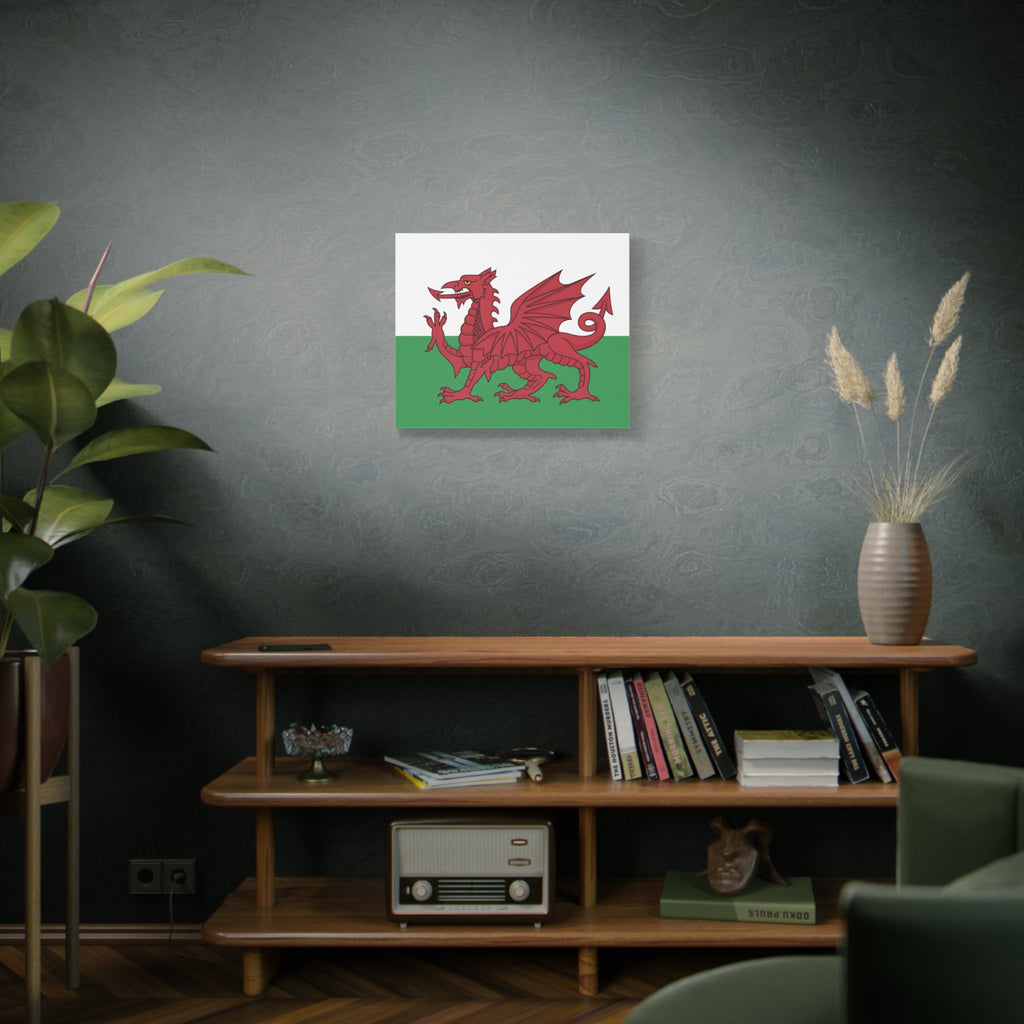 Welsh Flag Canvas Print — Red Dragon Matte Stretched Wall Art