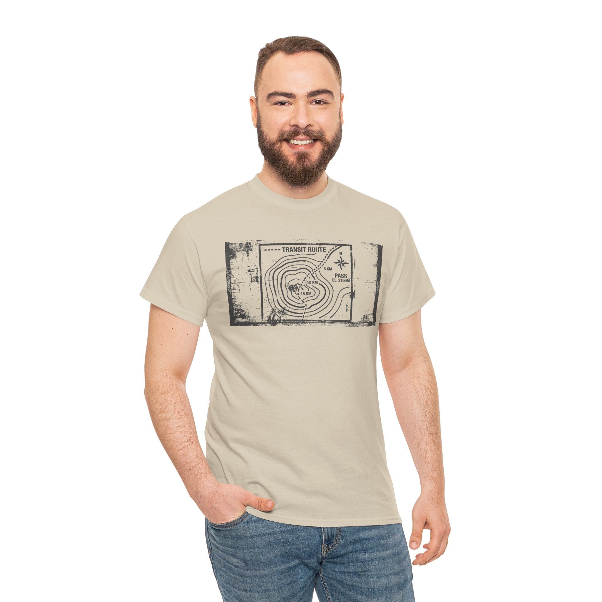 Retro Transit Route Adventure T-Shirt — Vintage Travel Map Graphic Tee