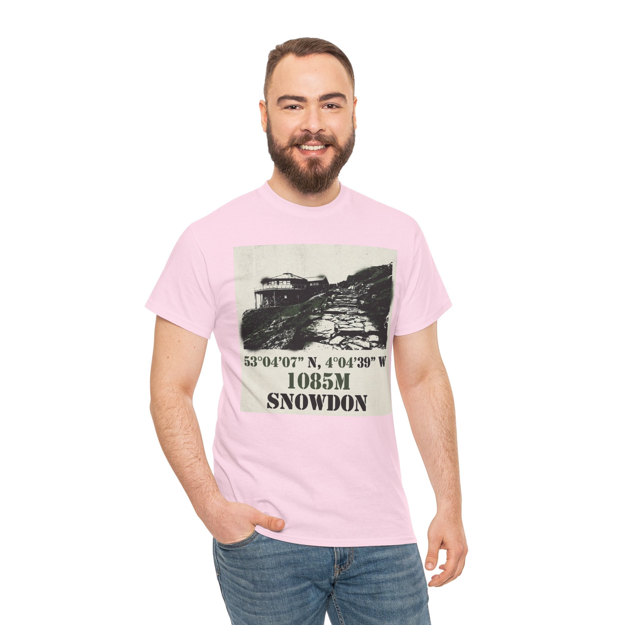 Snowdon 1085m Vintage Summit Tee — Mountain Coordinates Graphic T‑Shirt