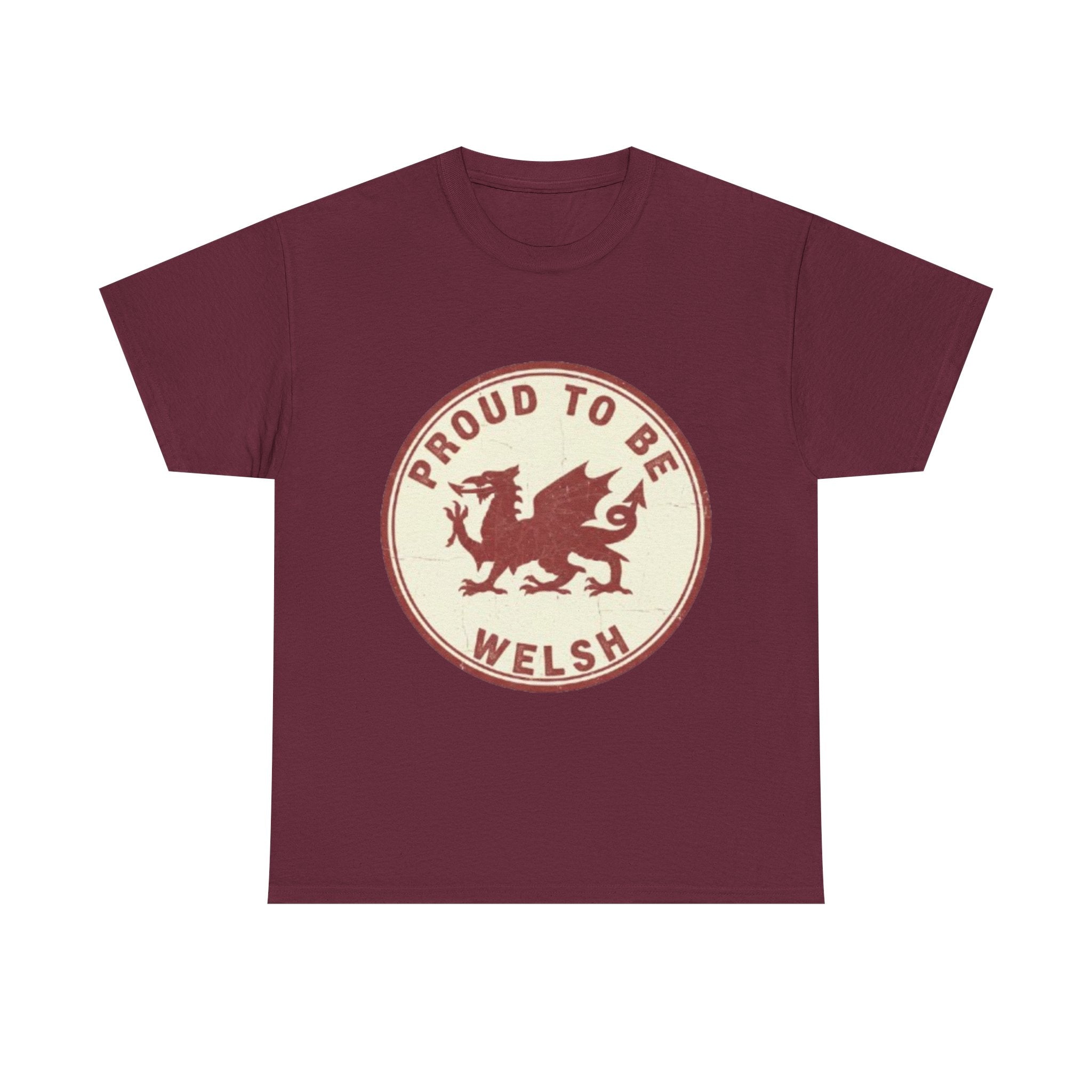 Proud to Be Welsh T-Shirt — Retro Welsh Dragon Pride Tee