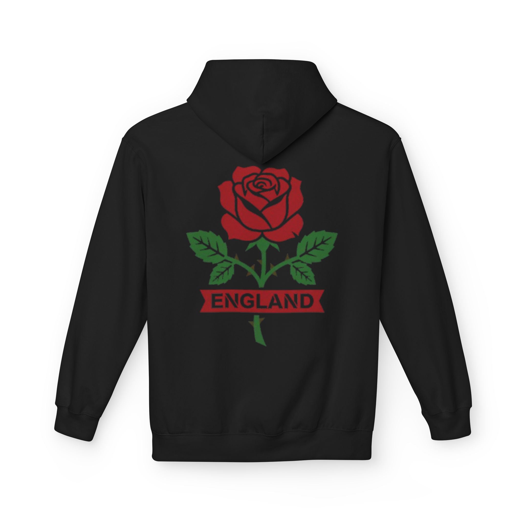 England Rose Hoodie – Classic Red Rose Emblem Sweatshirt
