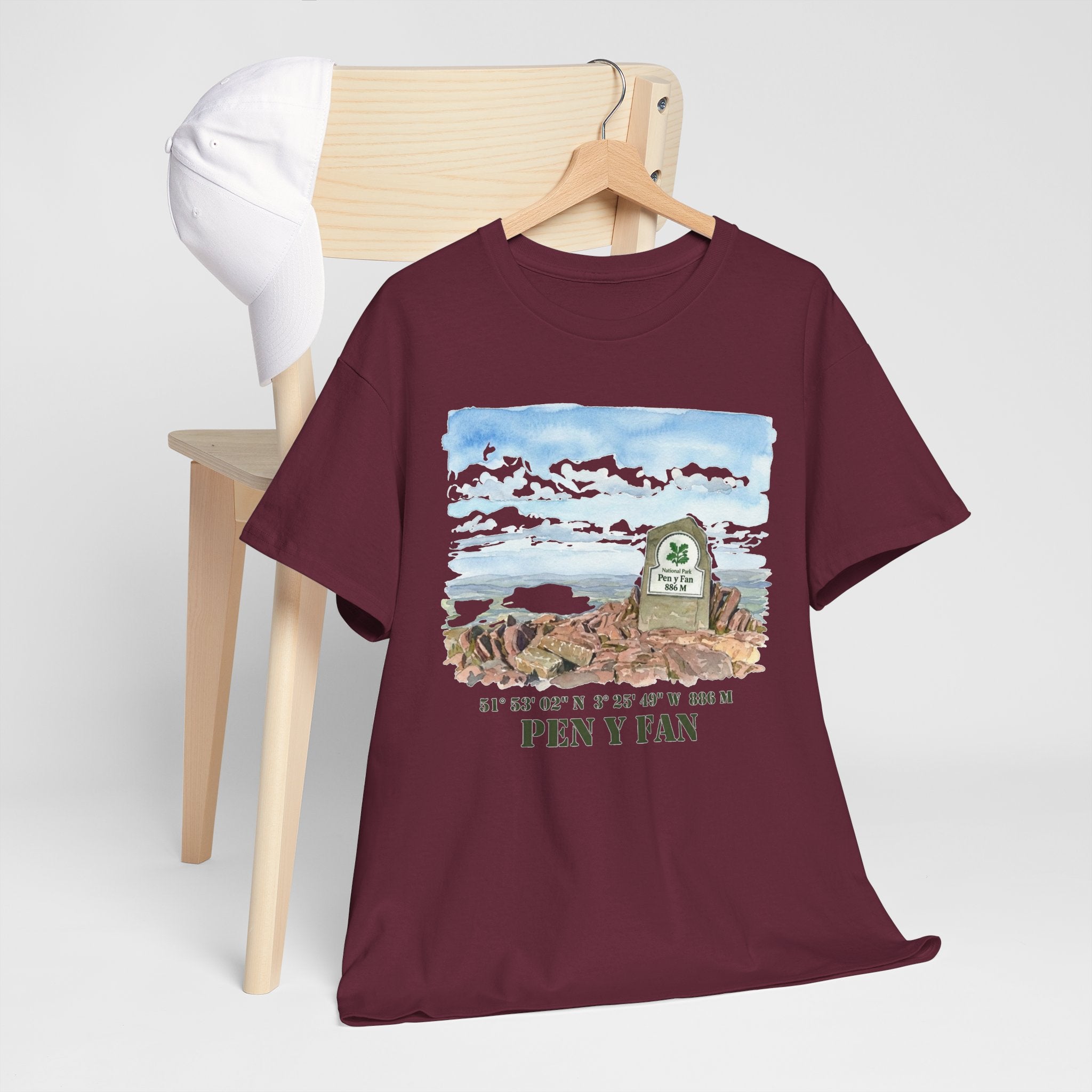 Pen y Fan Landscape T‑Shirt — Wales Mountain Hiking Souvenir Tee