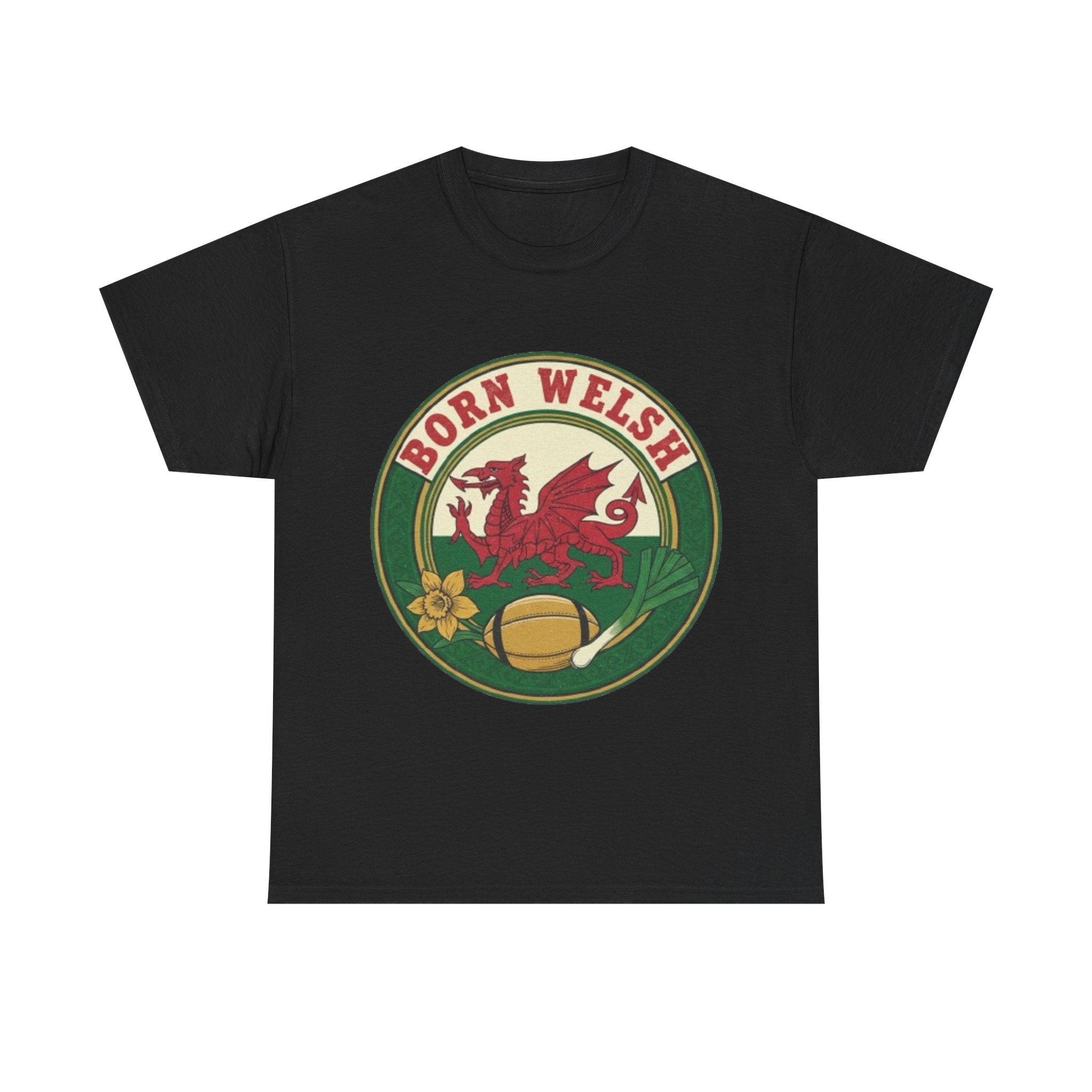 Born Welsh T-Shirt — Retro Welsh Dragon Heritage Tee