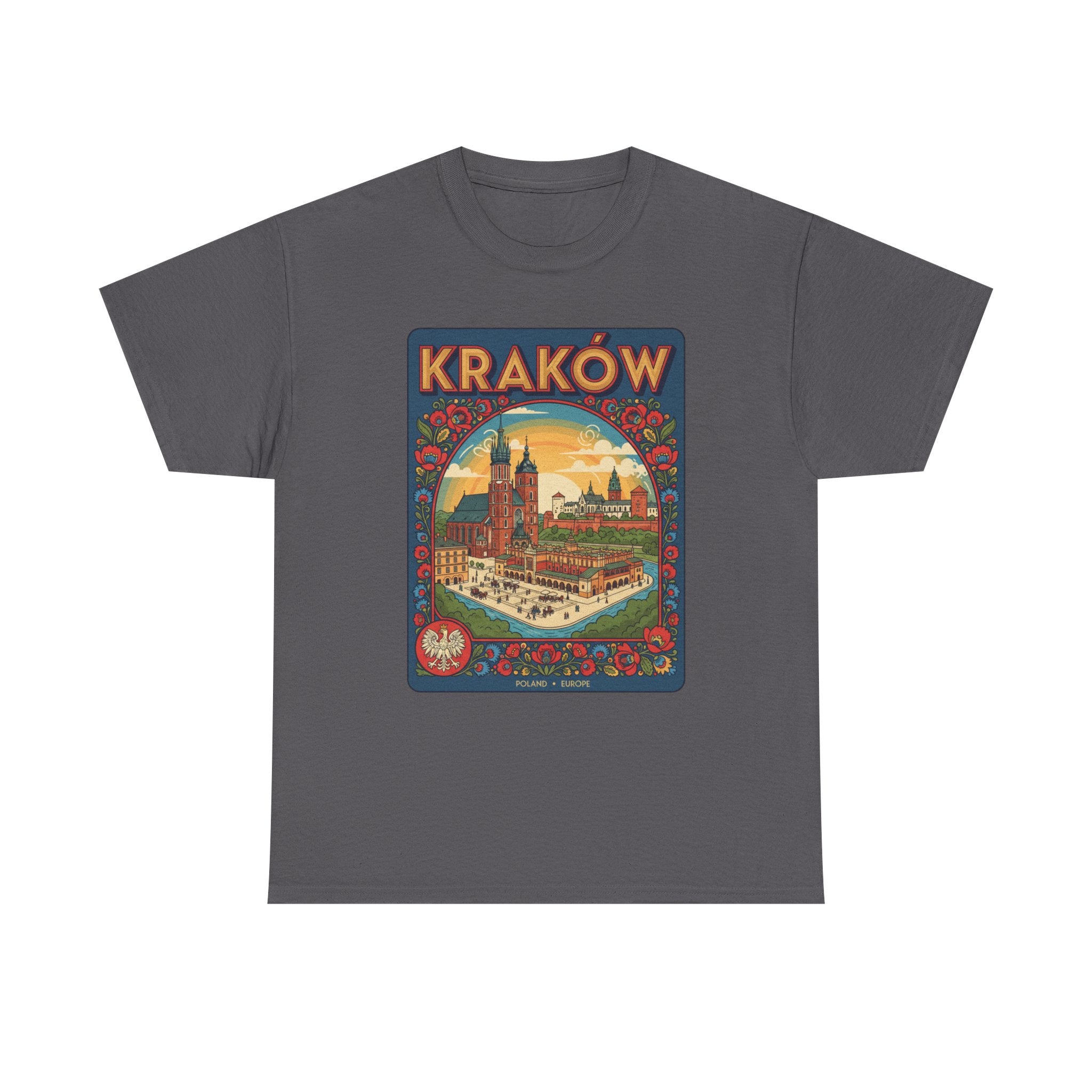 Kraków Vintage Travel T‑Shirt — Retro Polish Cityscape Tee