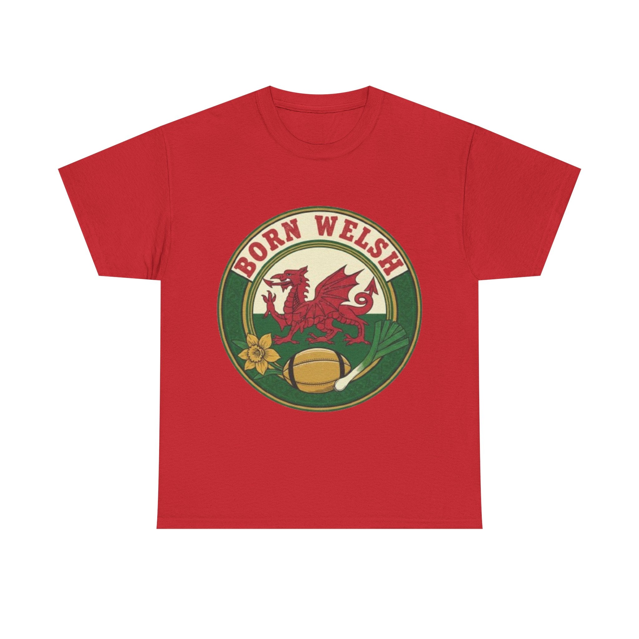 Born Welsh T-Shirt — Retro Welsh Dragon Heritage Tee