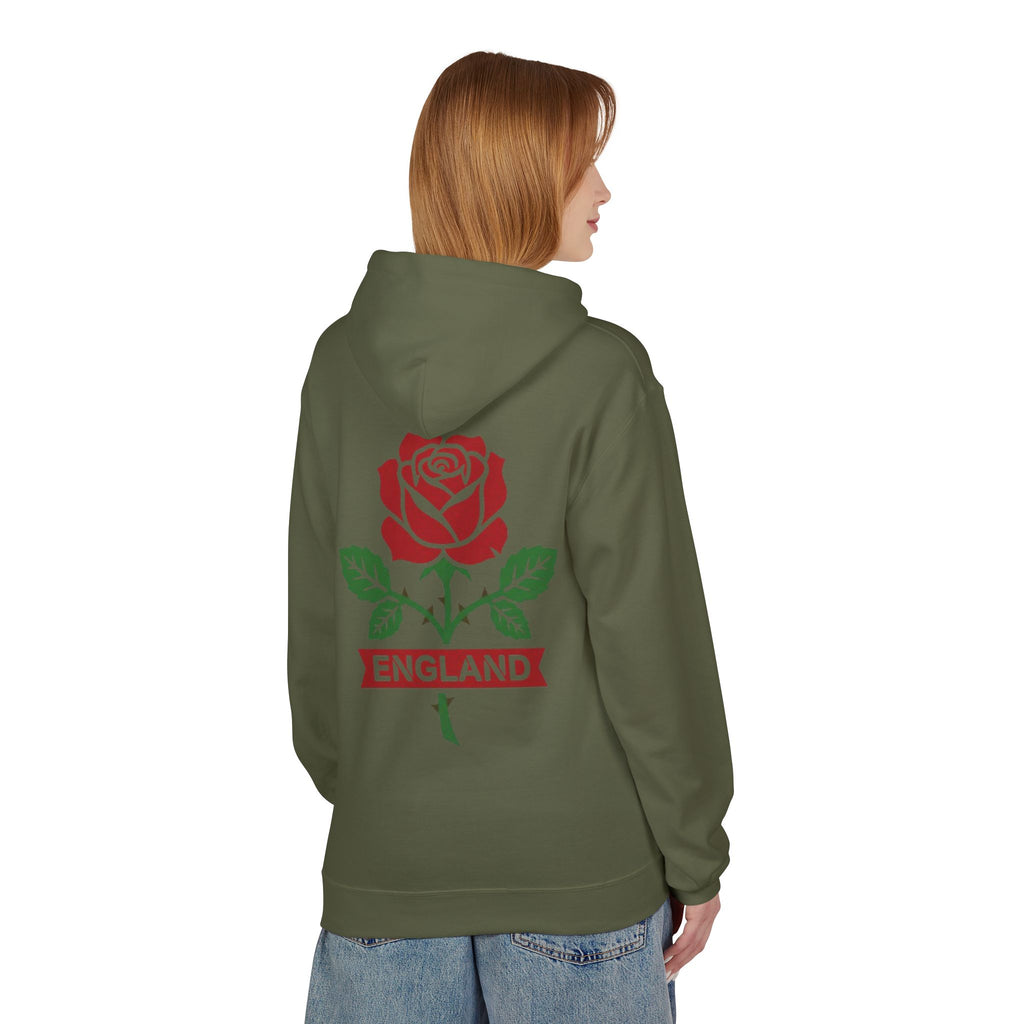 England Rose Hoodie – Classic Red Rose Emblem Sweatshirt