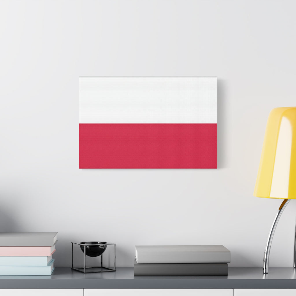 Polish Flag Matte Canvas Print — Stretched 1.25" Wall Art