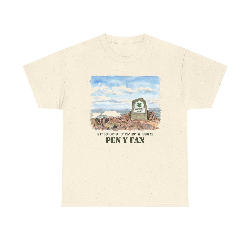 Pen y Fan Landscape T‑Shirt — Wales Mountain Hiking Souvenir Tee