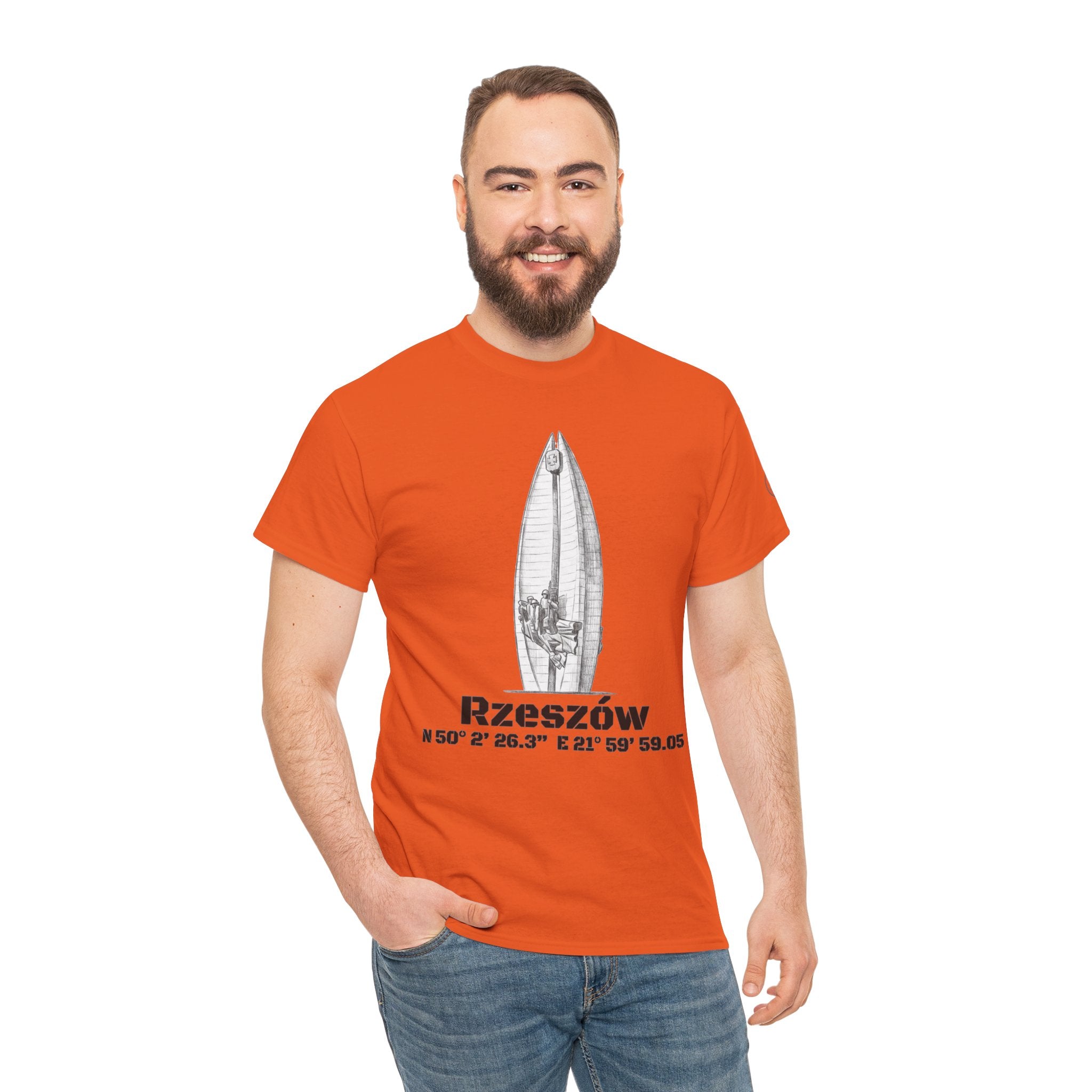 Rzeszów Coordinates T‑Shirt — City Landmark  Sketch Tee